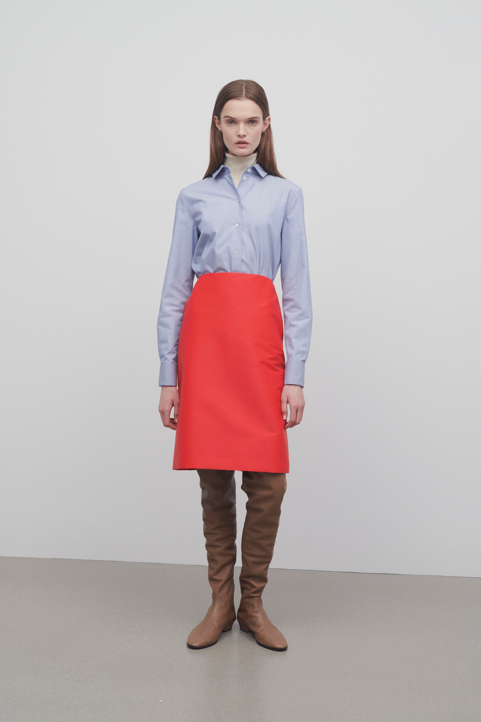Corinna Skirt in Coated Wool - 3