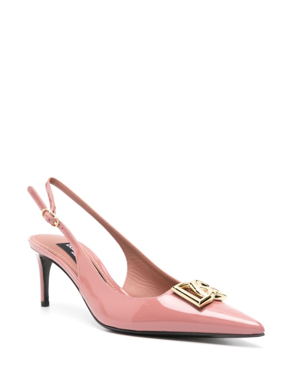 65mm logo-plaque patent pumps - 2