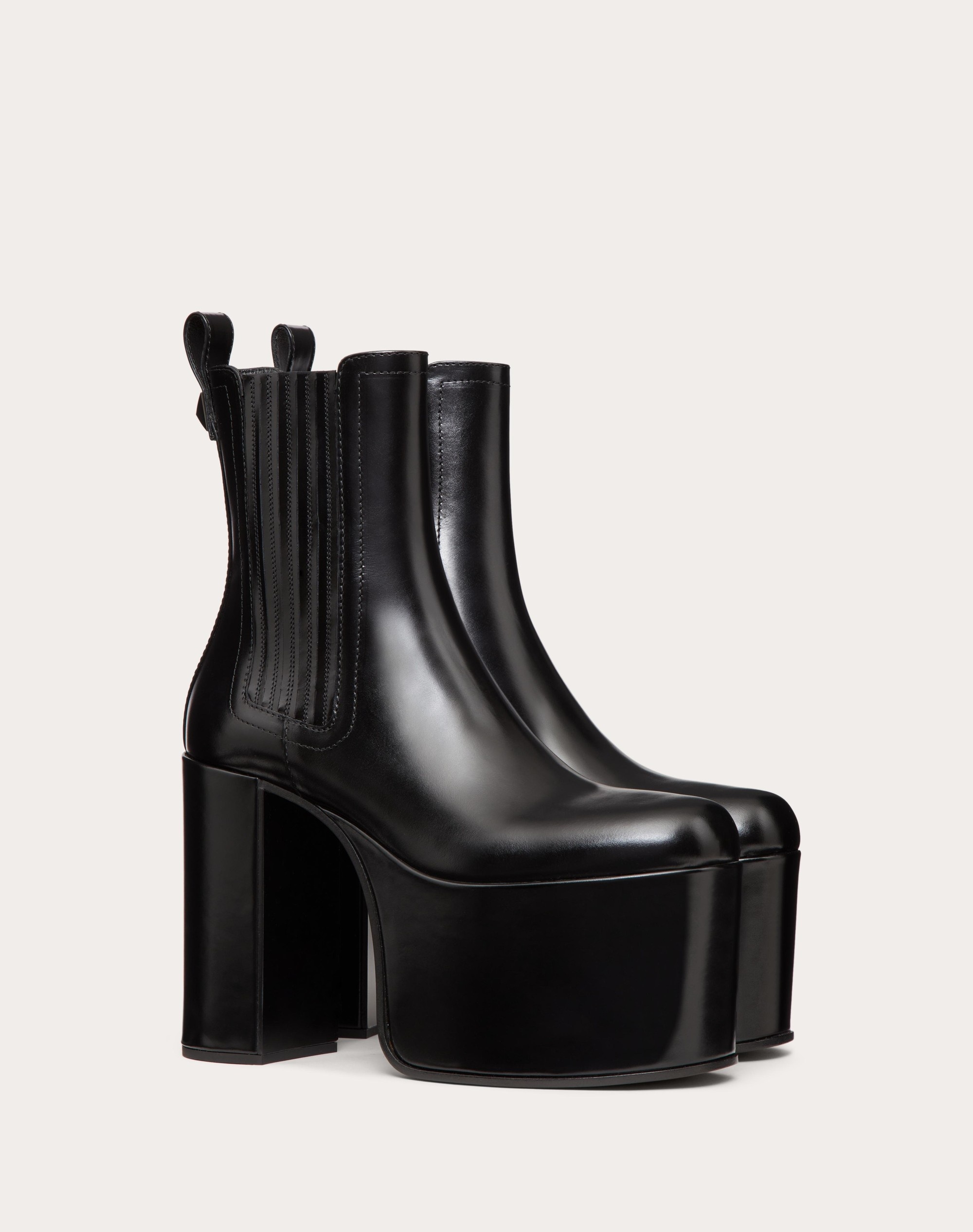 VALENTINO GARAVANI CLUB PLATFORM ANKLE BOOT IN CALFSKIN LEATHER 125MM - 2