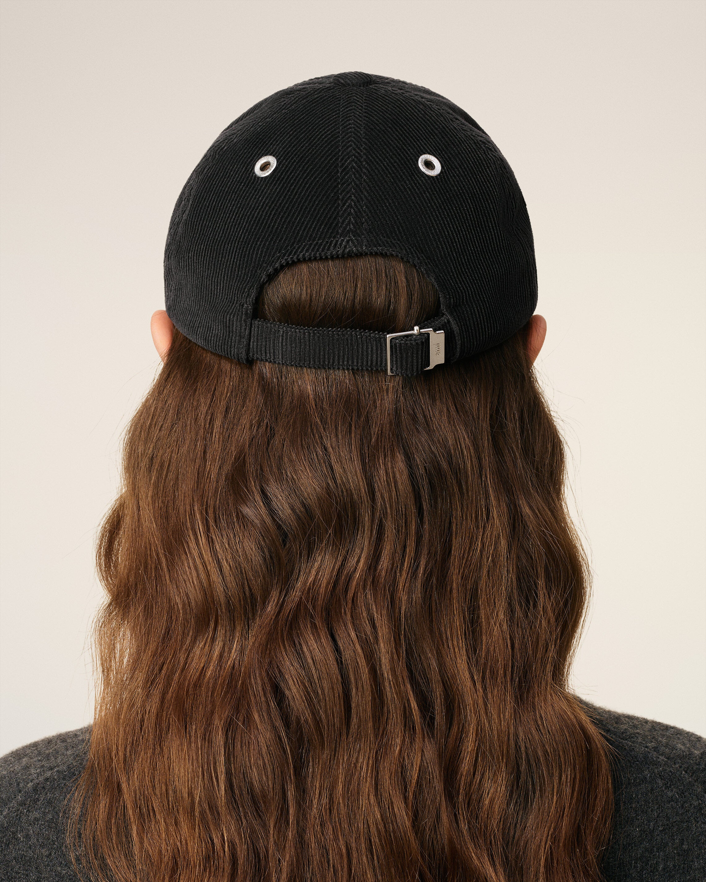 BLACK COTTON AMI DE COEUR CORDUROY CAP - 6