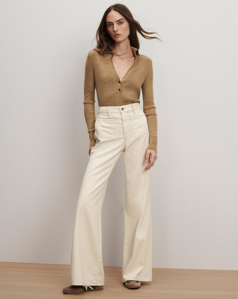 VERONICA BEARD KASEY PATCH-POCKET WIDE-LEG JEAN outlook