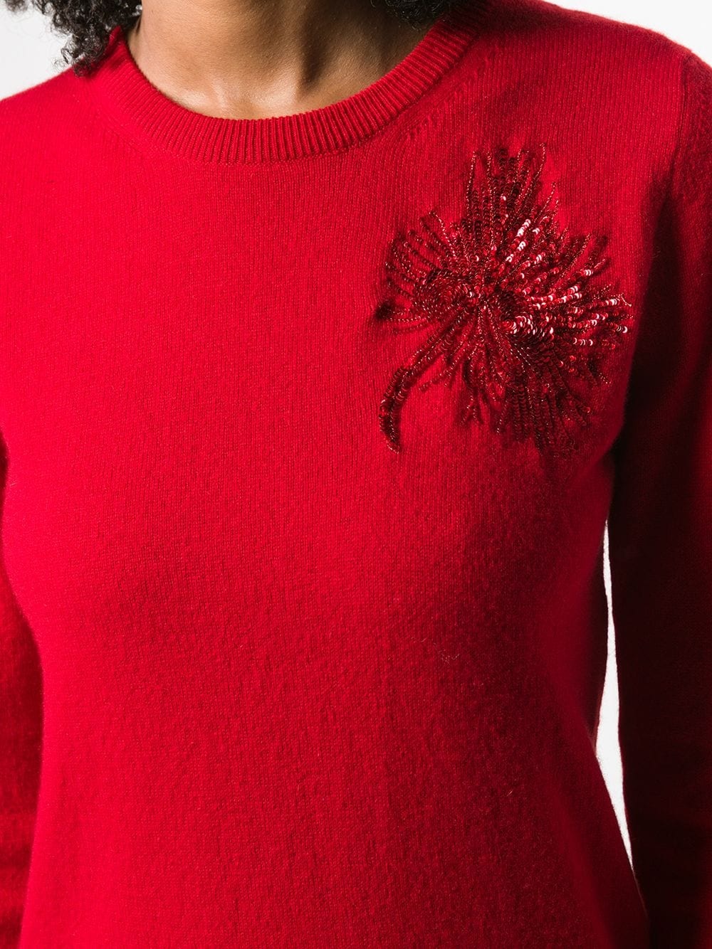 embroidered knitted jumper - 5