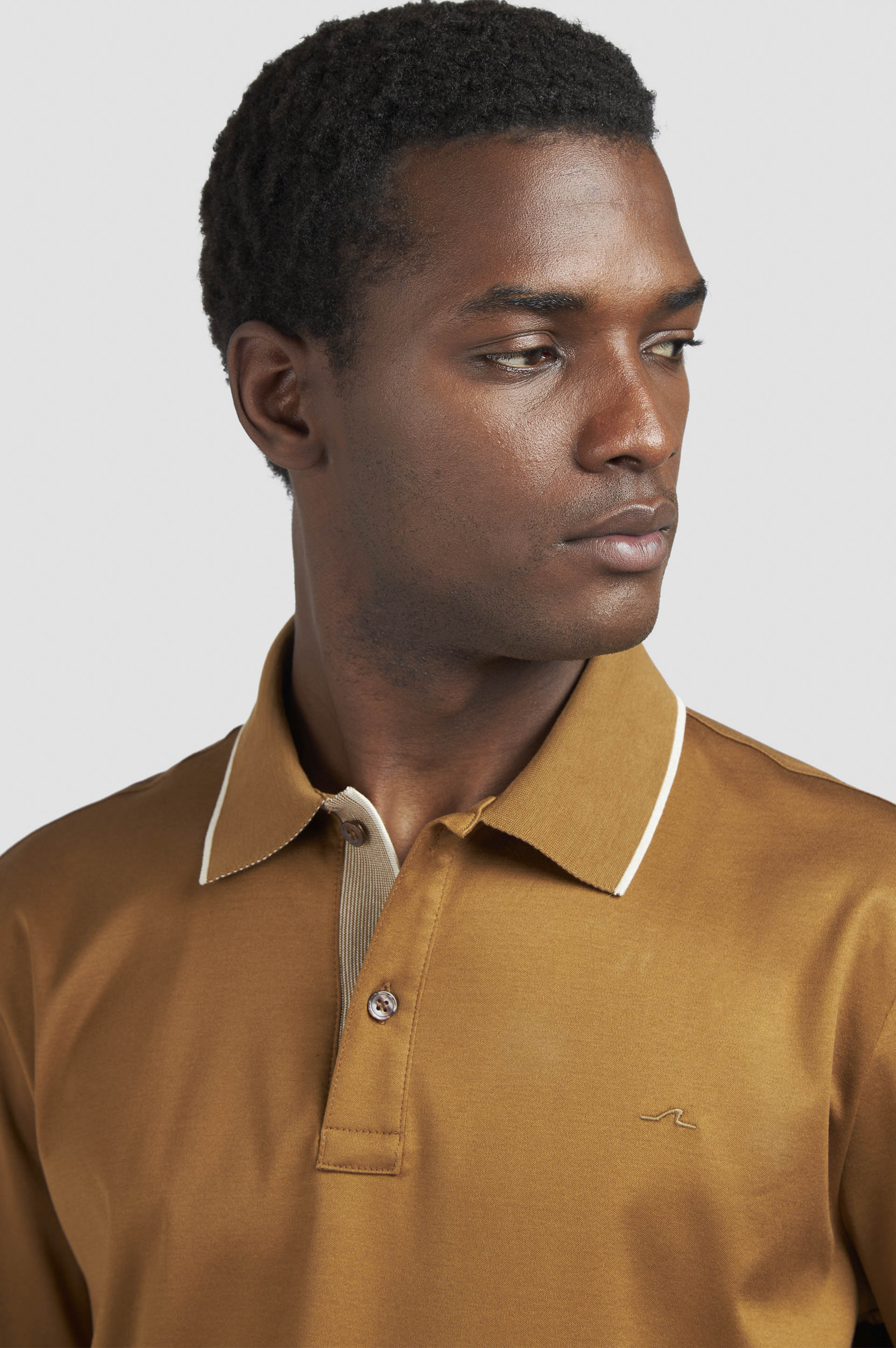 AQUA TOUCH COTTON POLO SHIRT WITH MICRO PATTERN DETAIL ON THE COLLAR - 4