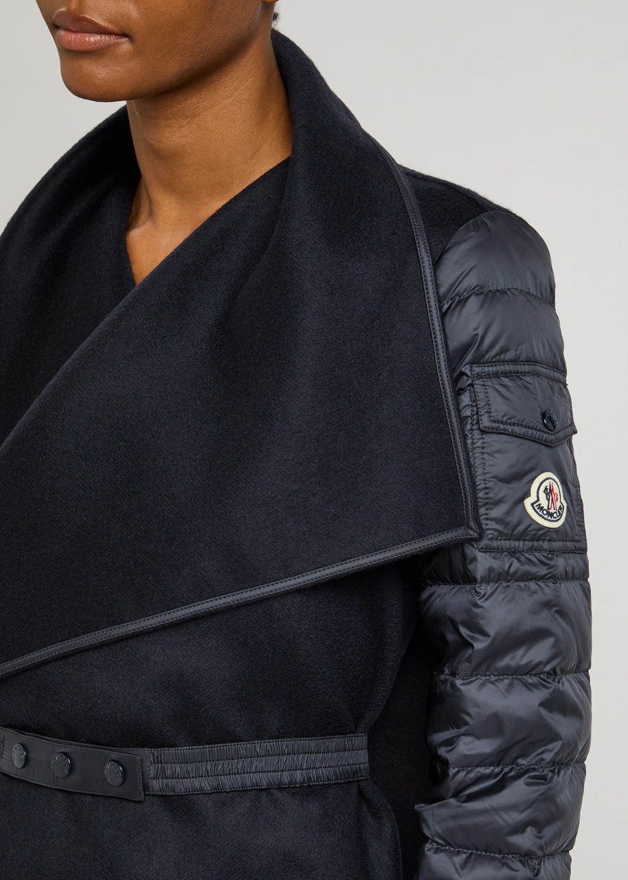 Moncler Quilted Wool Cape Coat - 5