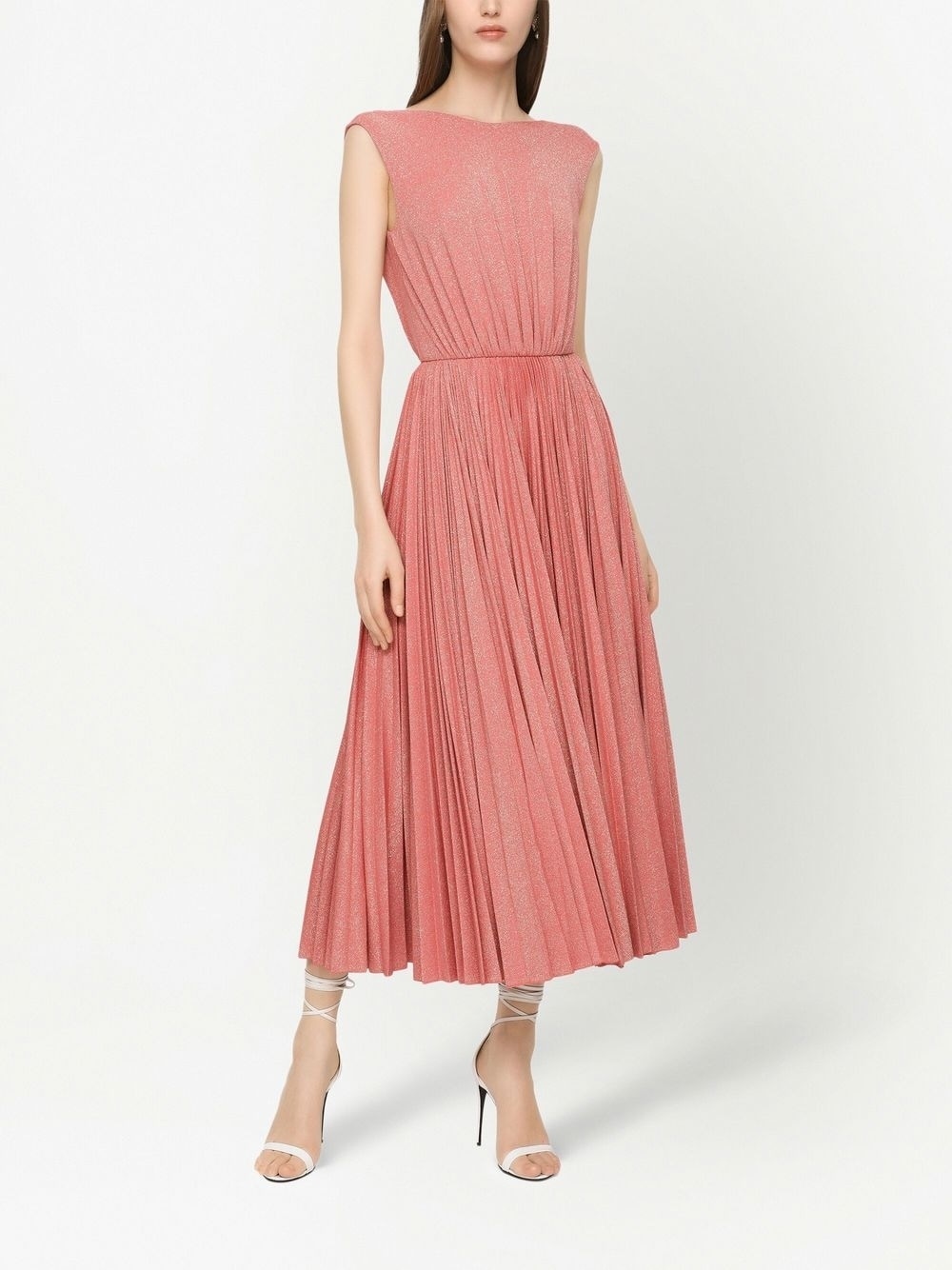 sleeveless jersey midi dress - 3