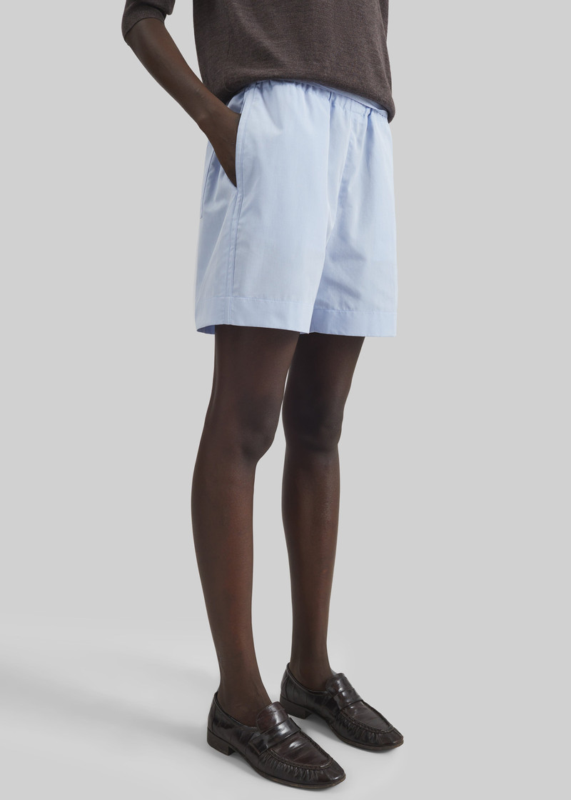 Loulou de Saison Malone Cotton Poplin Shorts - Storm 6