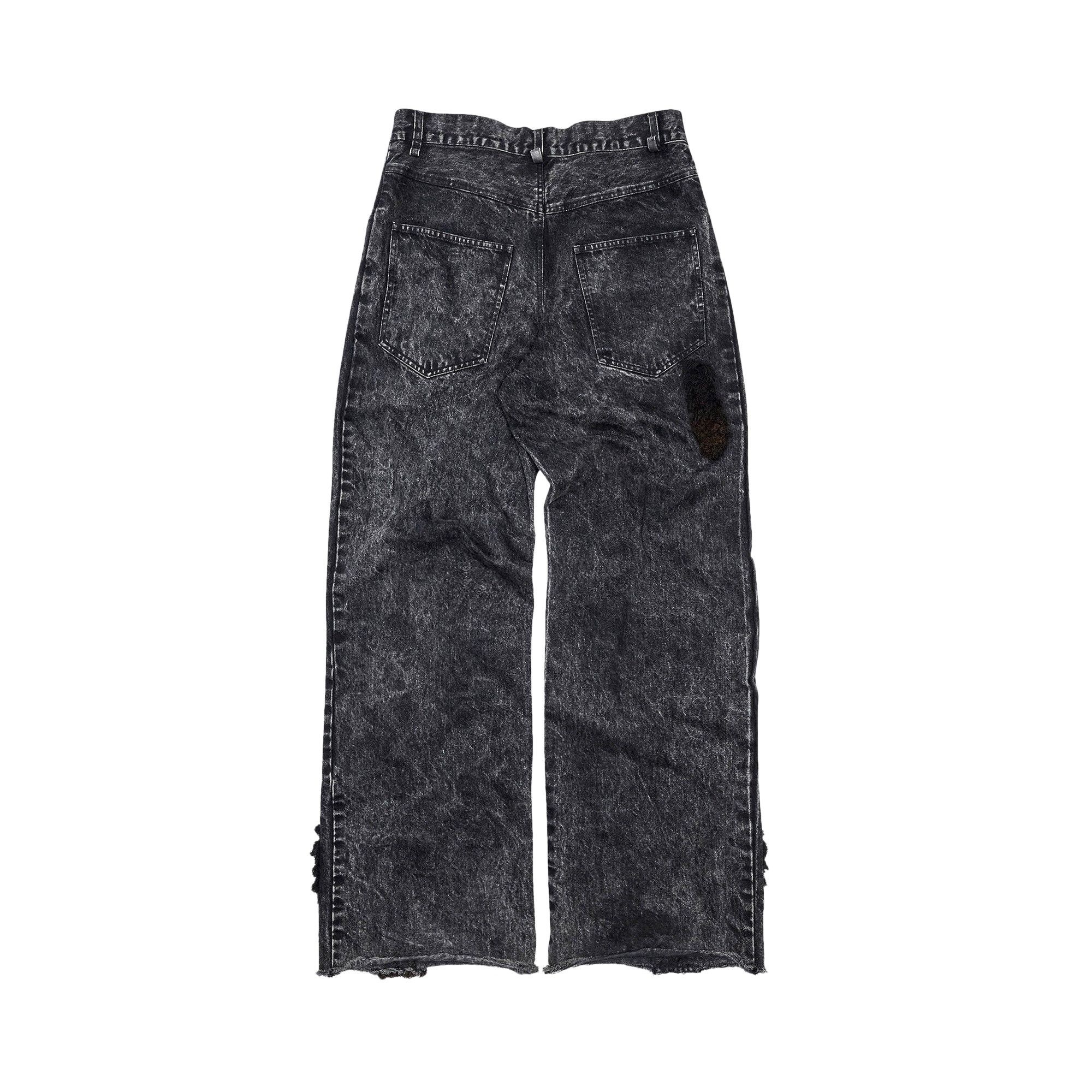 Song for the Mute Acid Wash Jeans 'Black' - 2