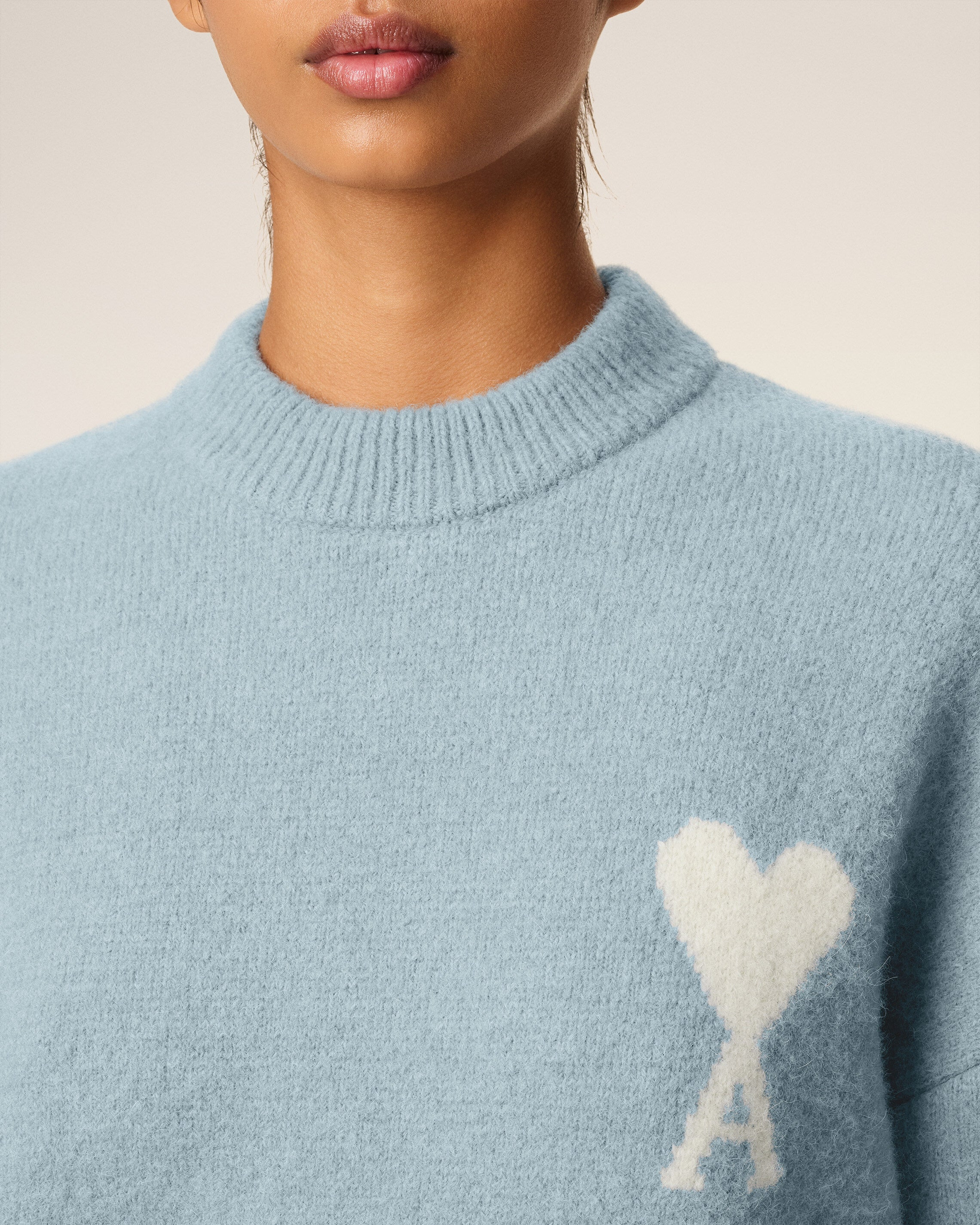 BLUE ALPACA AMI DE COEUR CREWNECK SWEATER - 4