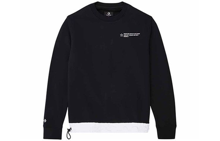 Converse Mixing Round-neck Sweater Men Black 10019975-A03 - 1