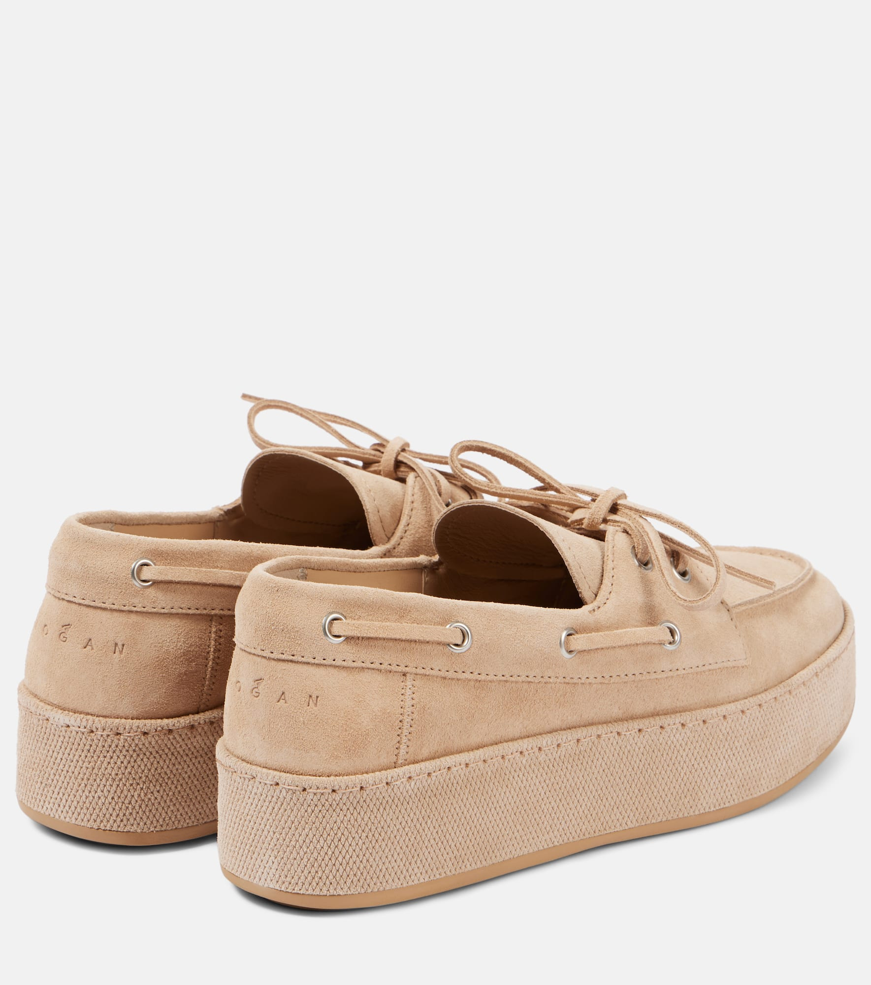 H681 suede platform boat shoes - 2