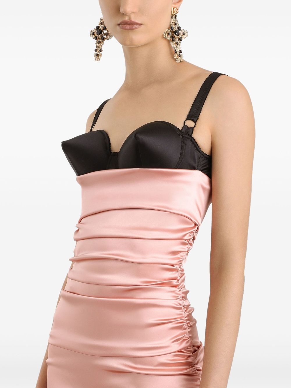 gathered midi dress - 4