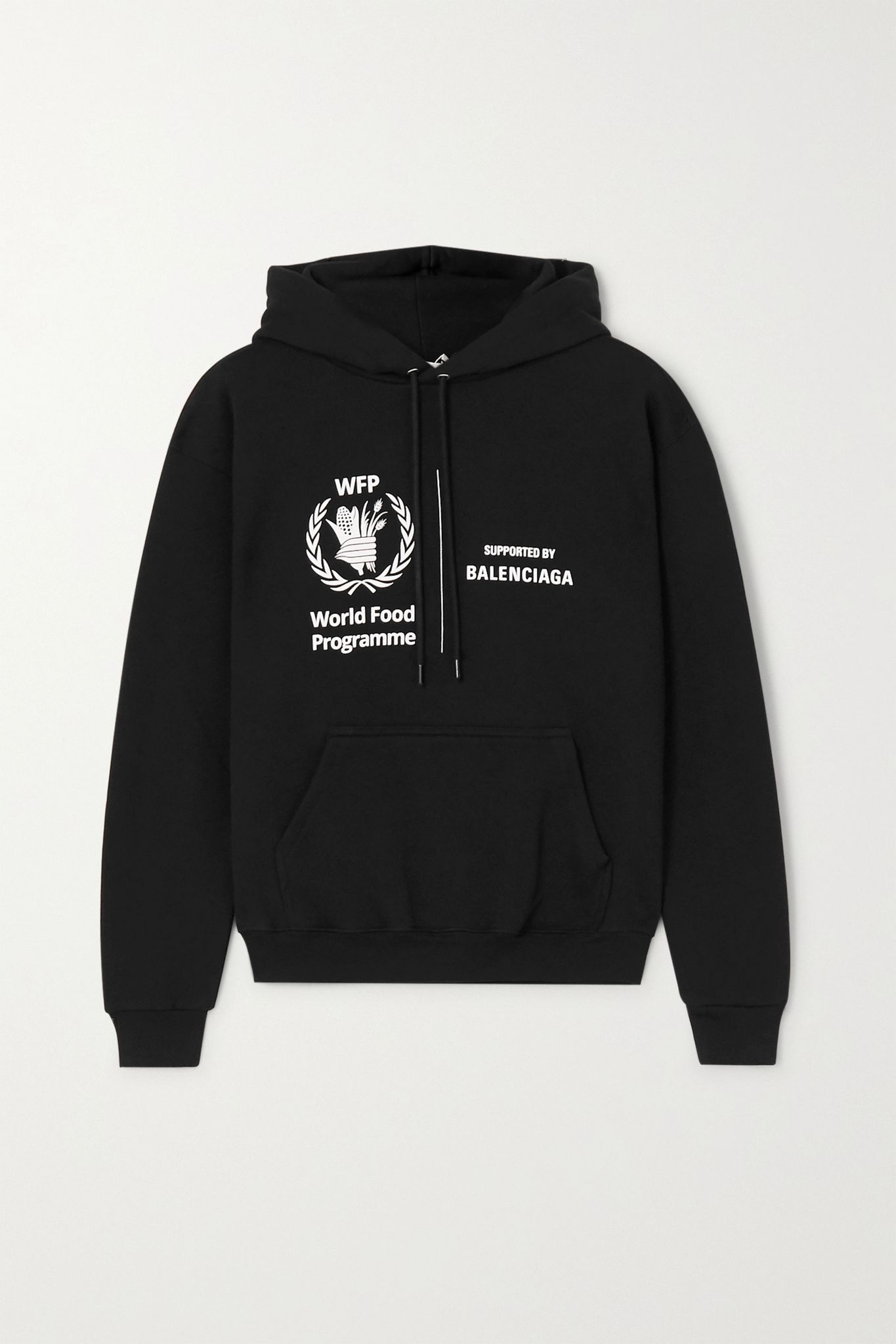 + World Food Programme printed cotton-jersey hoodie - 1