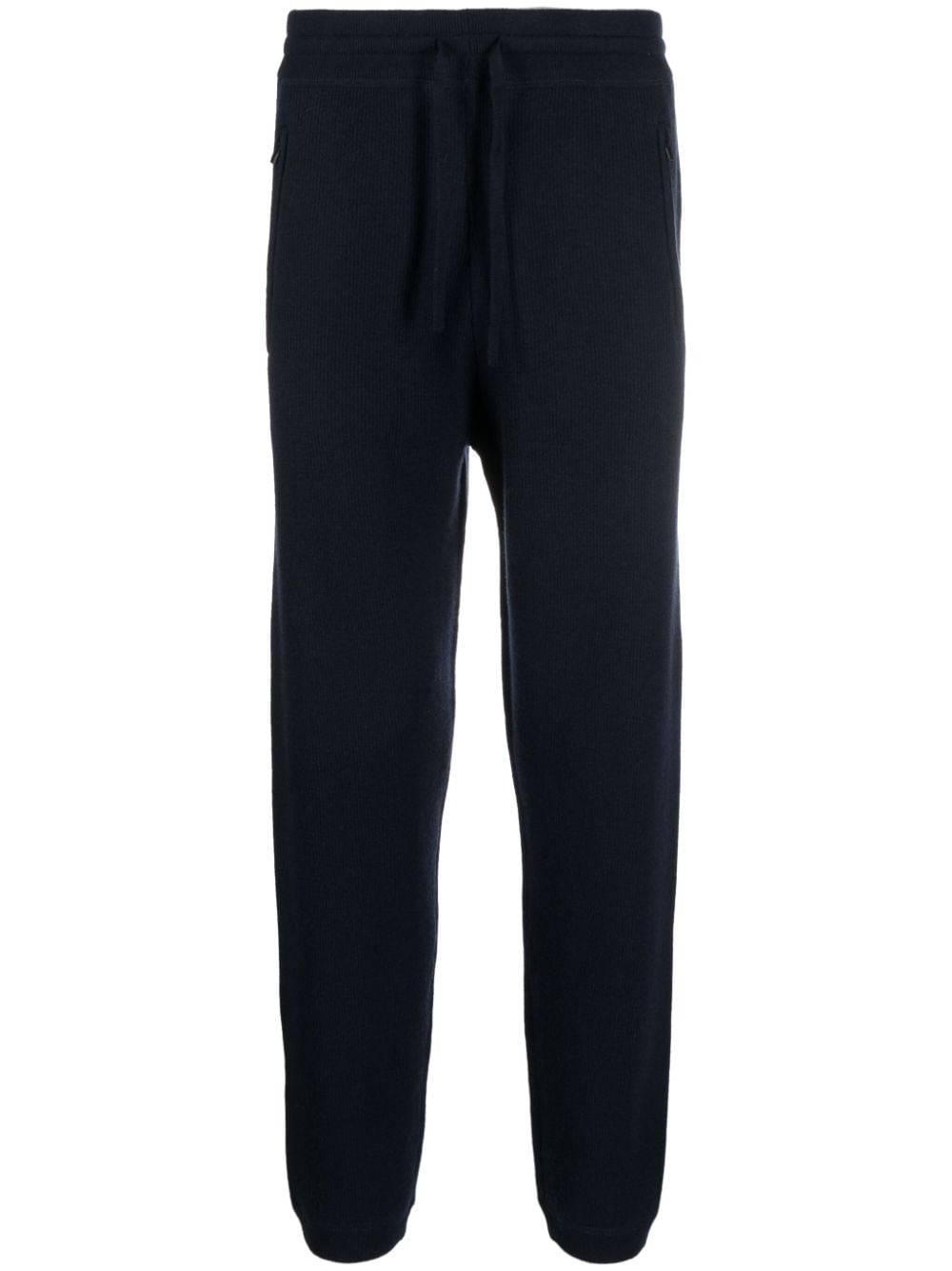 straight-leg knitted trousers - 1