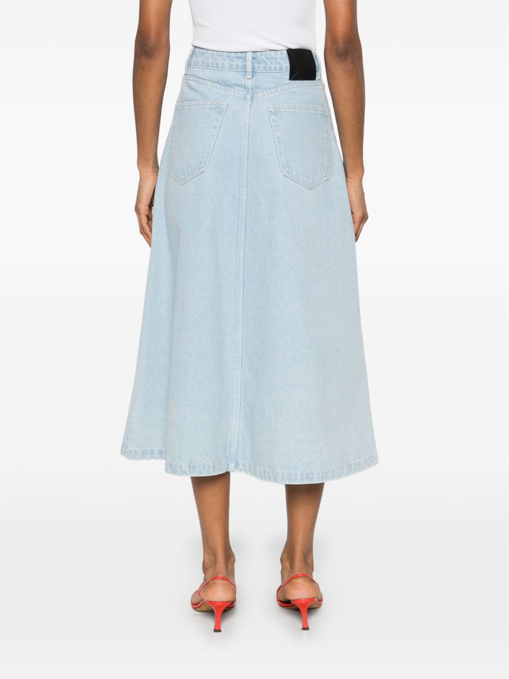 denim midi skirt - 4