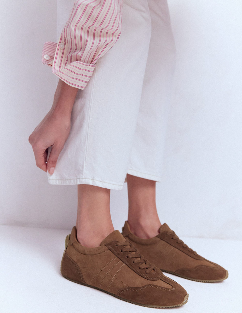 BODEN Delphine Slim Sole Trainers-Tan outlook