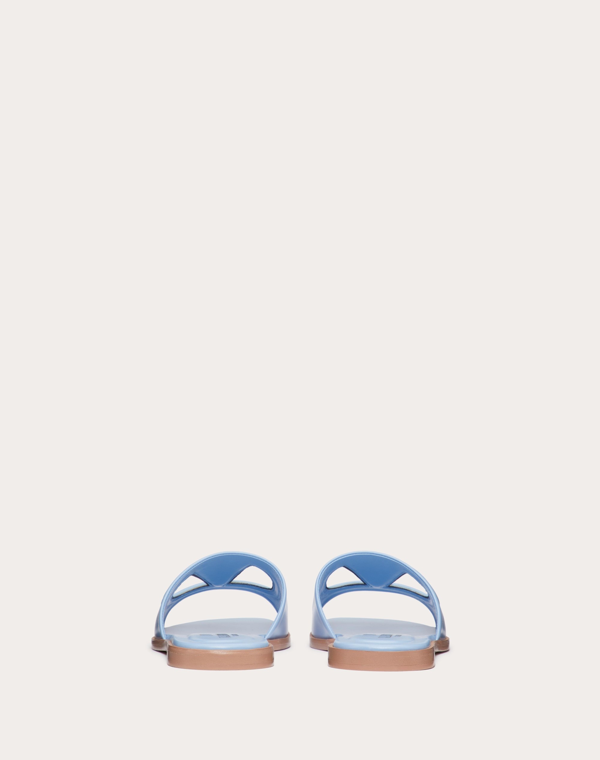 VLOGO CUT-OUT CALFSKIN SLIDE SANDAL - 3
