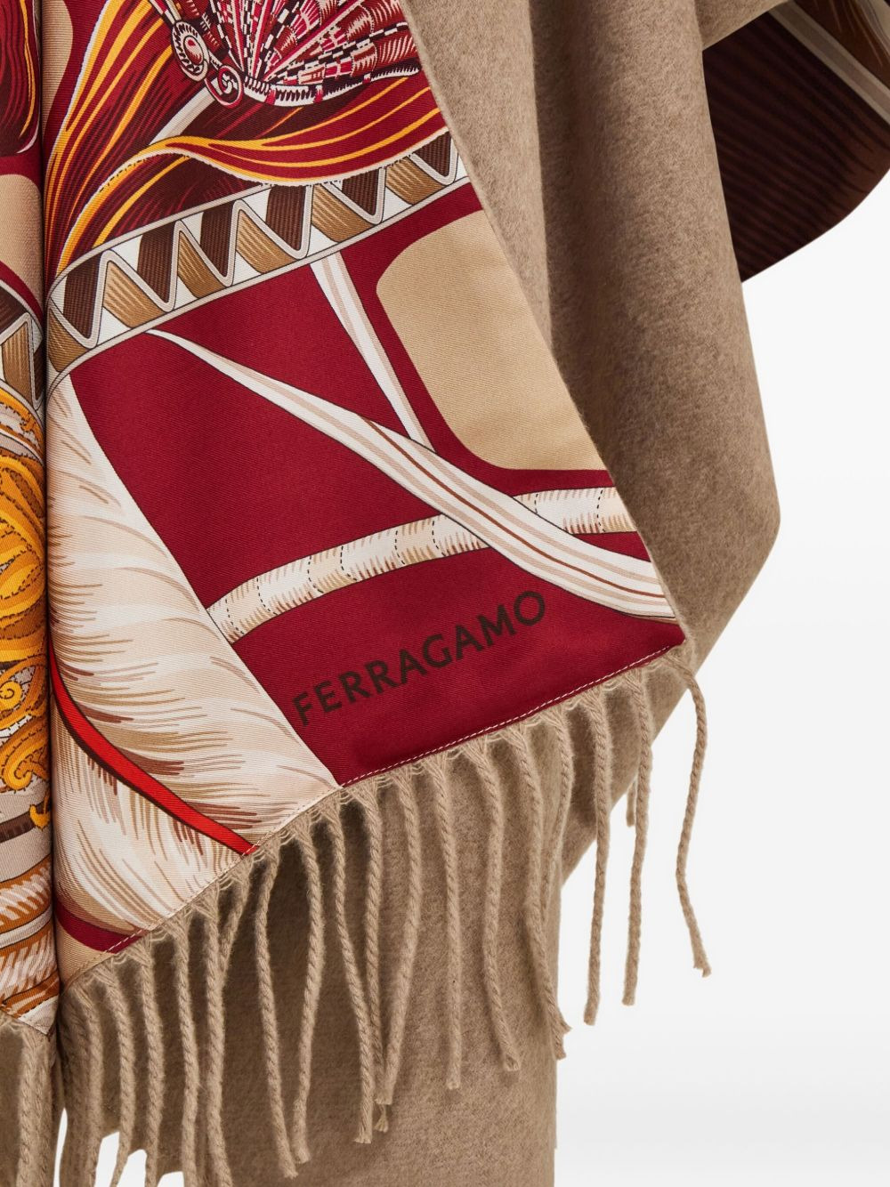 fringed reversible cape - 4