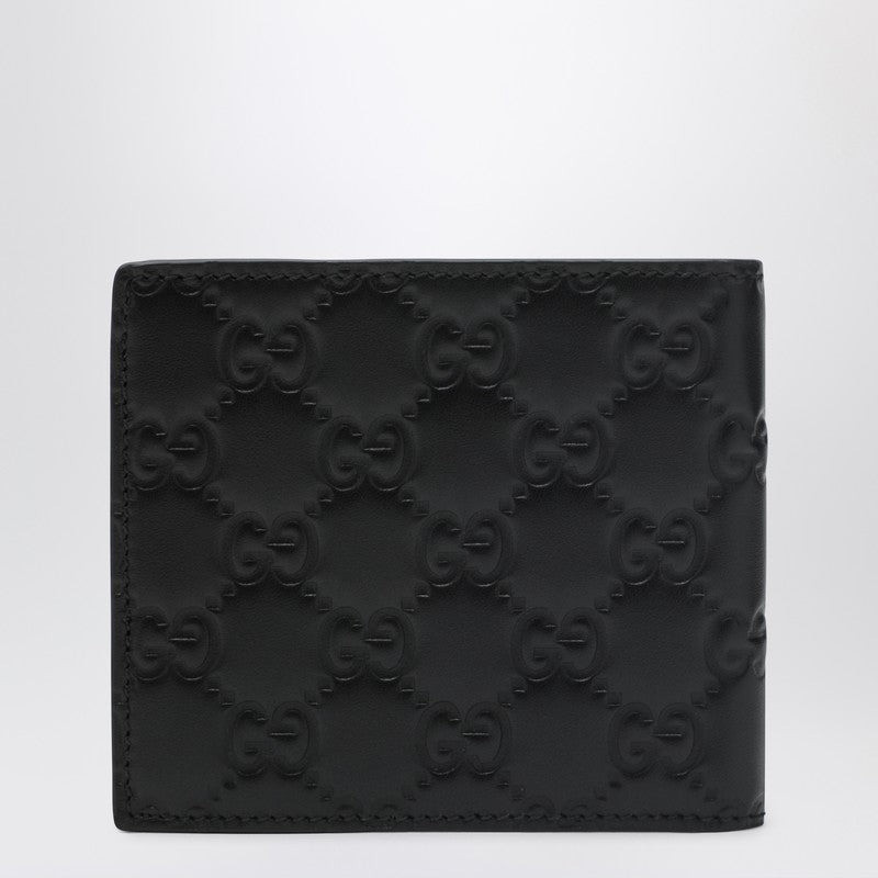 GUCCI Gucci Black Gg Emblem Bi-Fold Wallet With Coin Pocket Men outlook