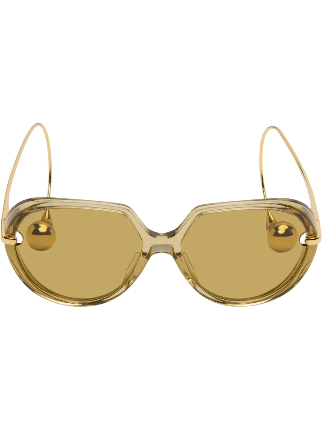 Yellow Drop Squared Sunglasses - 1