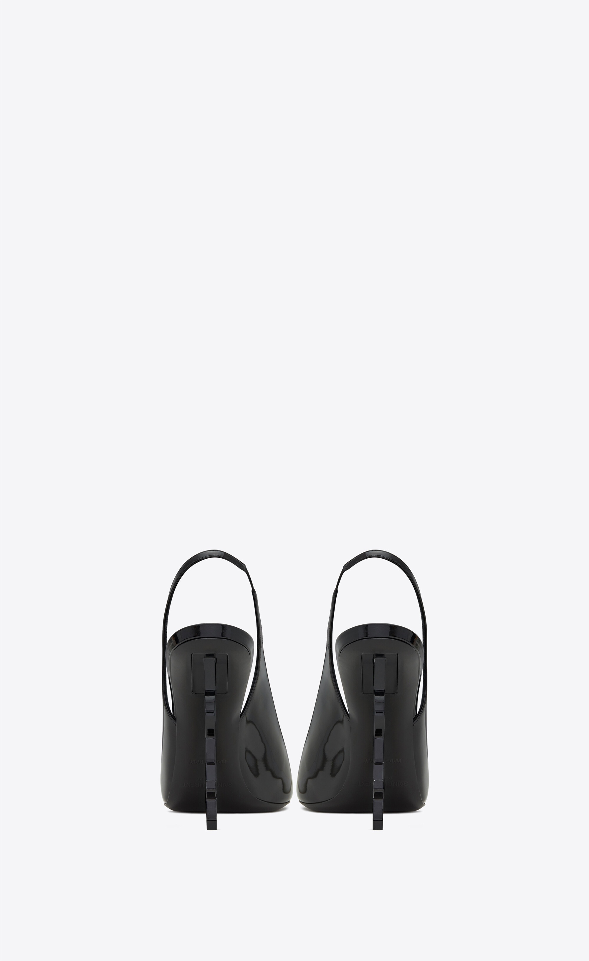 opyum slingback pumps in patent leather with black heel - 2