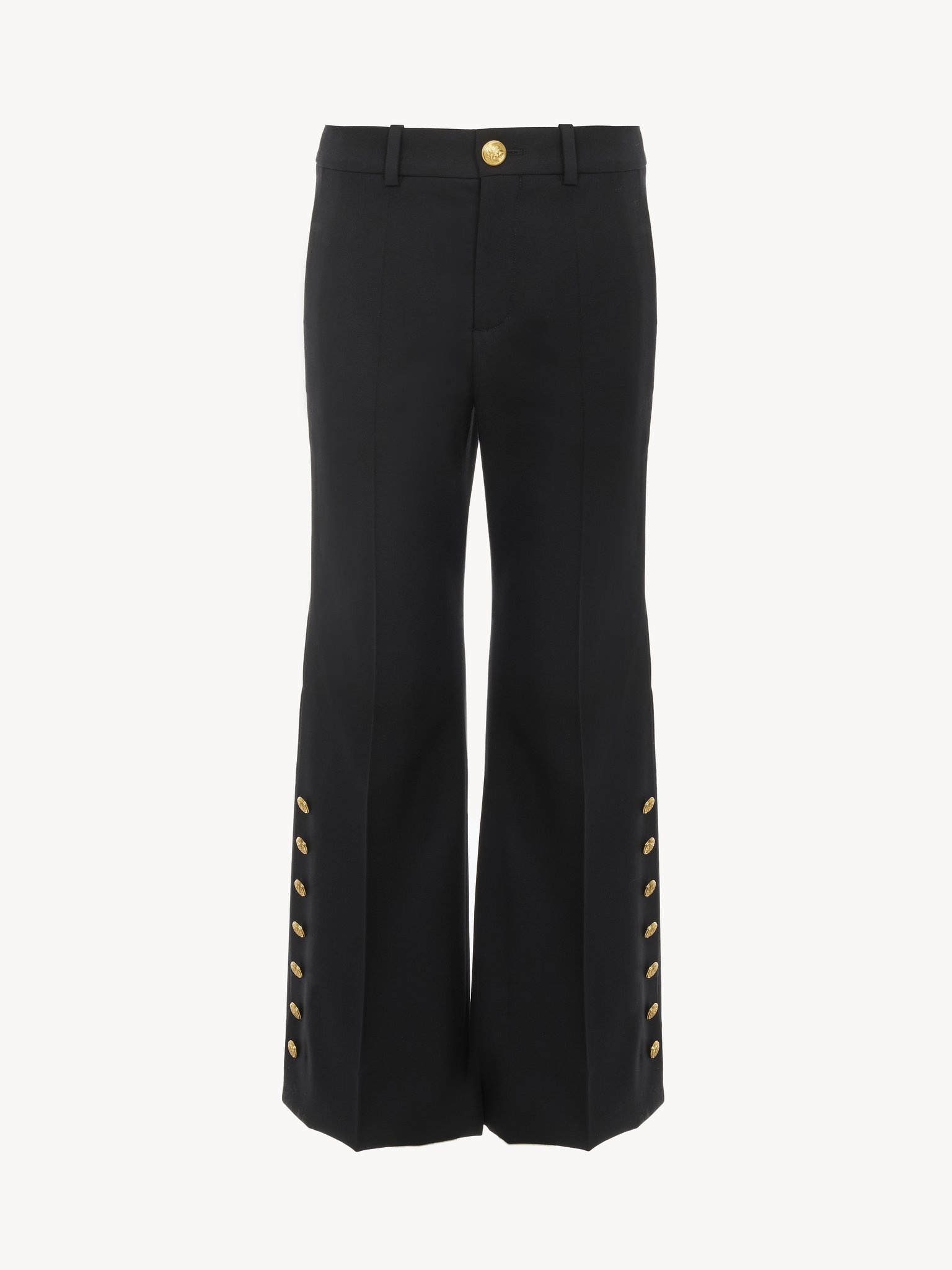 CROPPED PANTS IN WOOL GRAIN DE POUDRE - 2