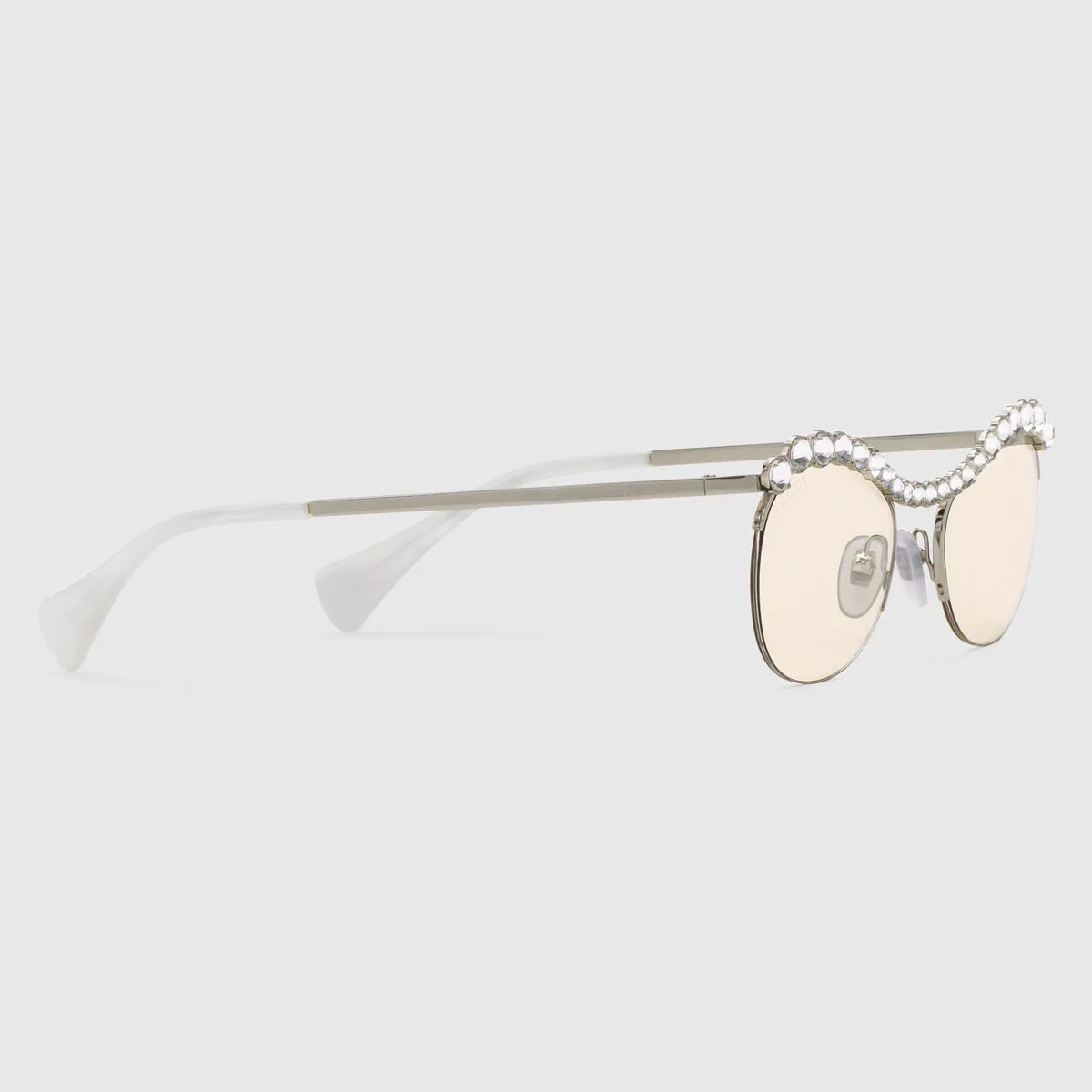 Round-frame sunglasses with crystals - 2