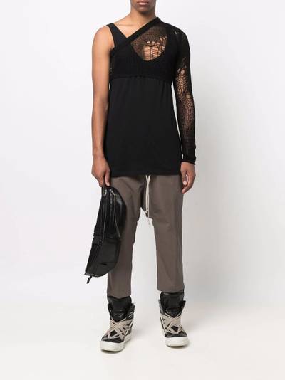 Rick Owens drop-crotch cotton trousers outlook