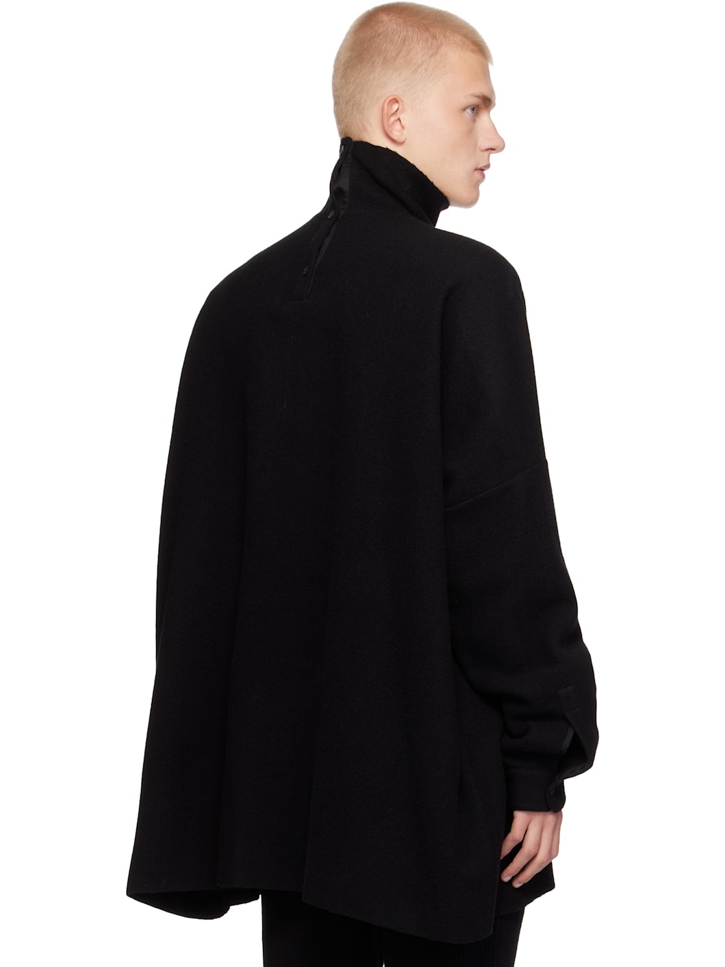 Black Porterville Jumbo Orb Turtleneck - 3