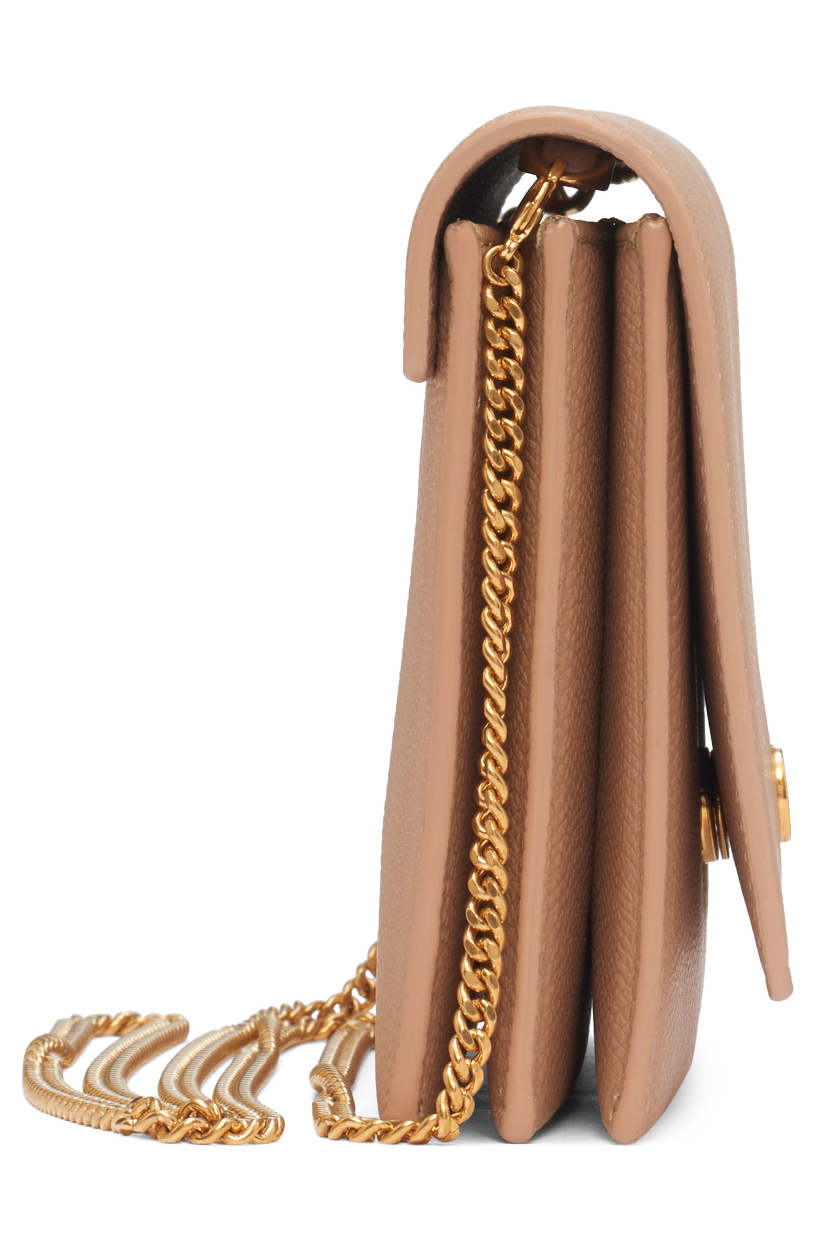 Valentino Garavani VLOGO Signature Leather Wallet on a Chain in Rose Sand at Nordstrom - 6