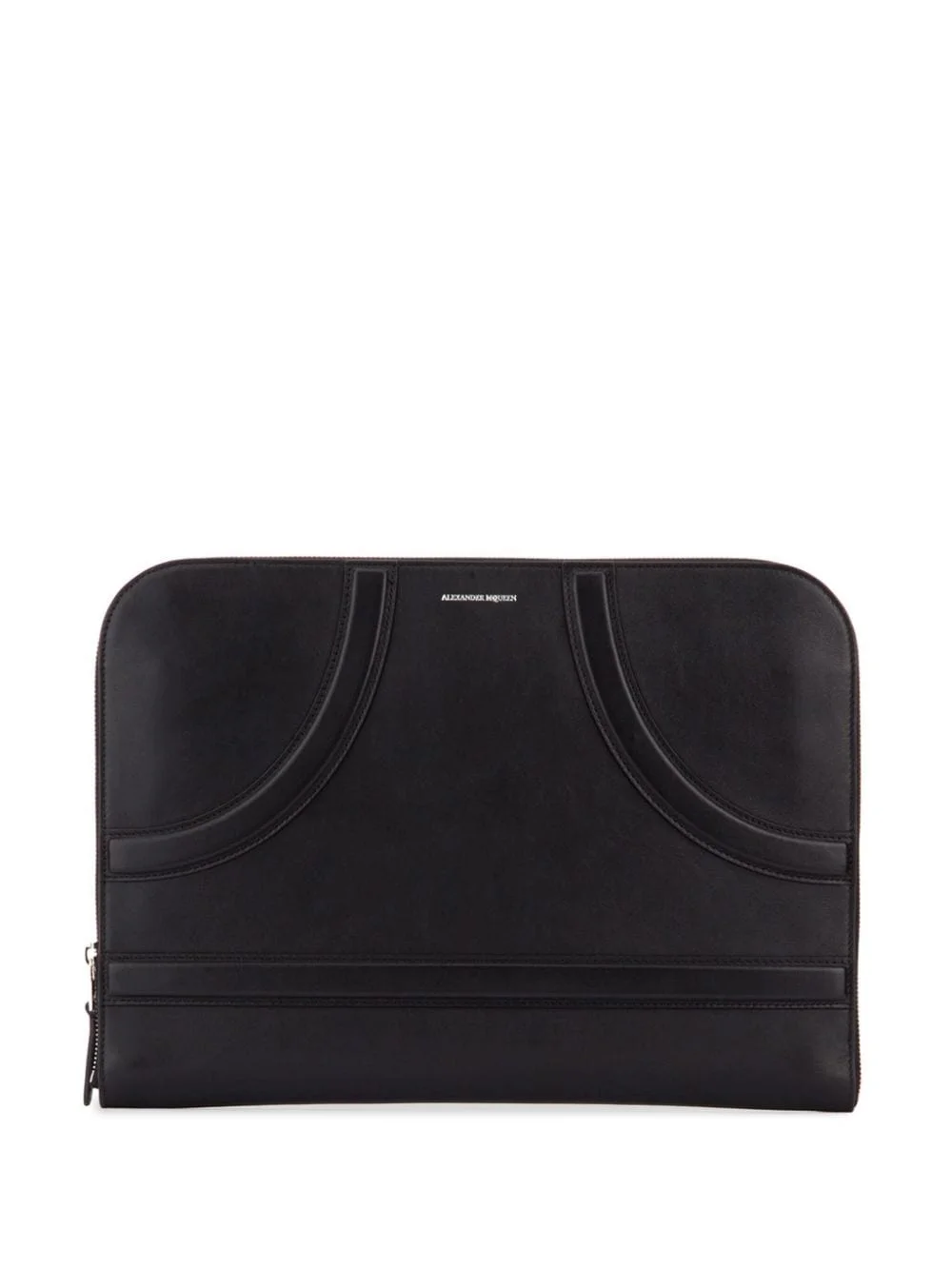 logo-stamp leather clutch - 1