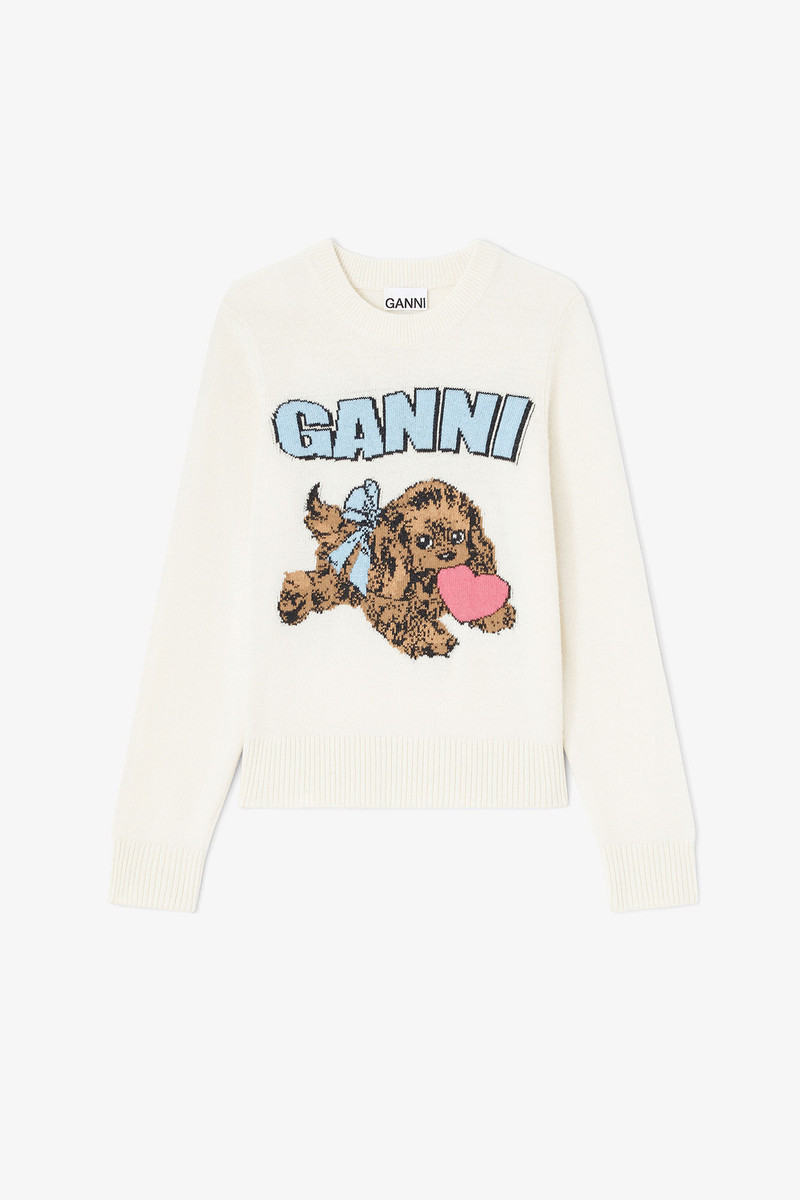 IVORY PUPPY WOOL SWEATER 1