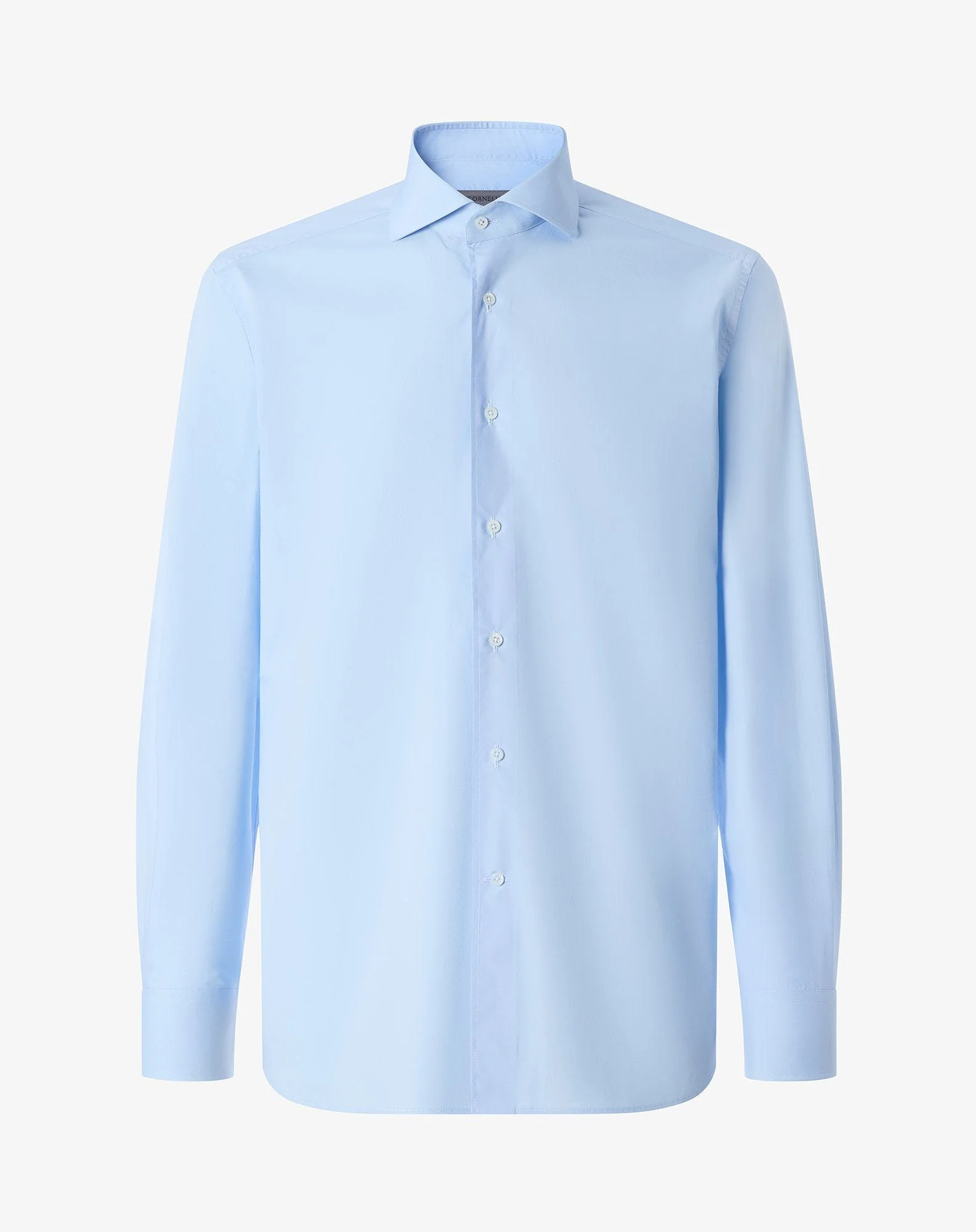 Light blue cotton poplin shirt - 1