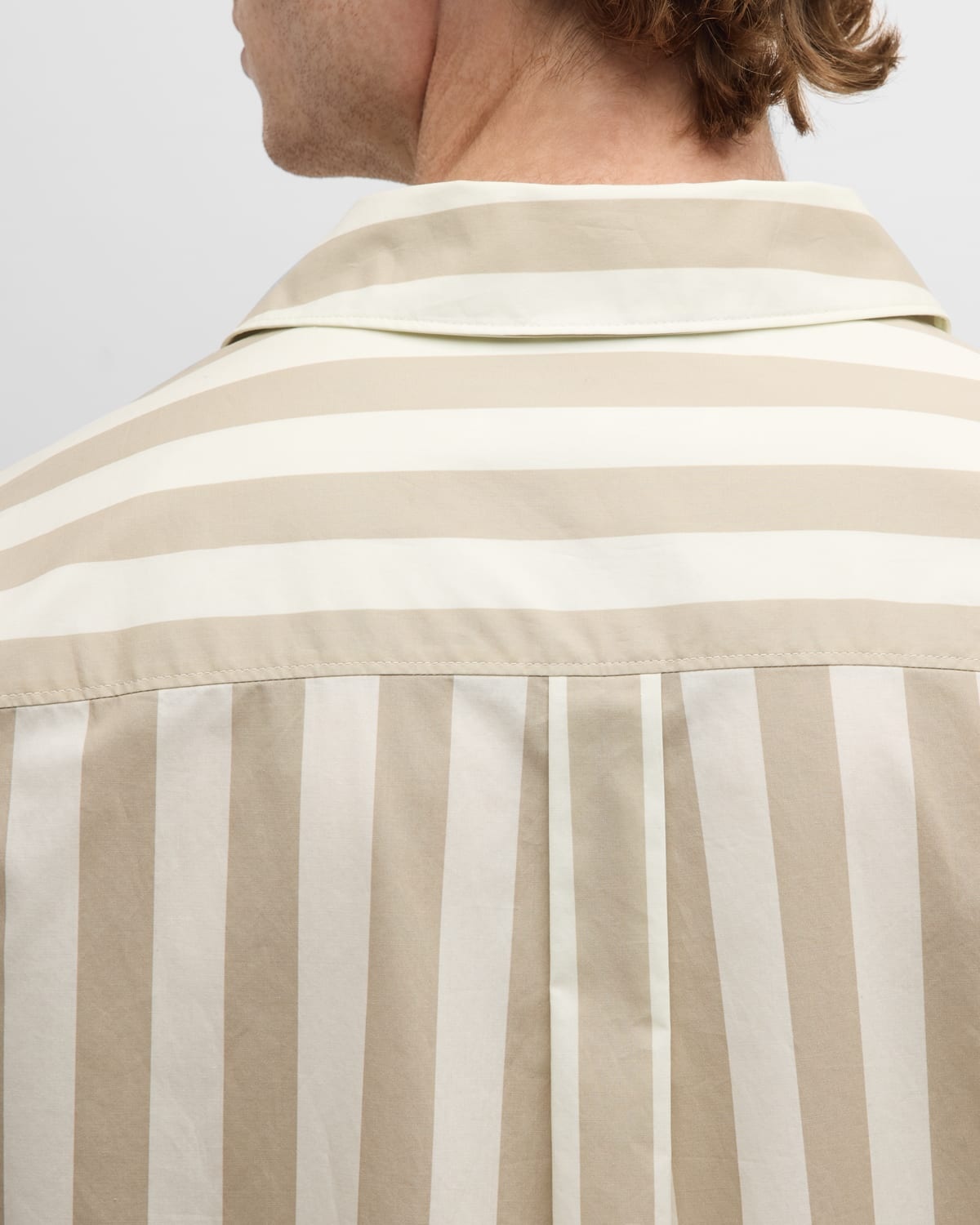 Men's Striped Cotton Camp Shirt - 5