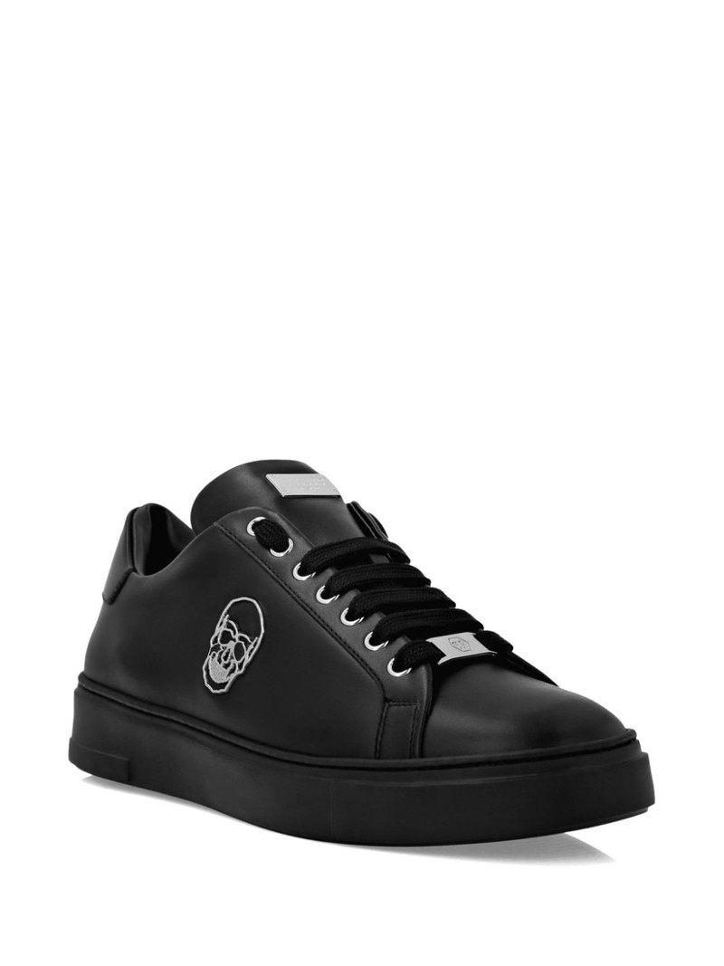 PHILIPP PLEIN Skull-appliqué leather sneakers outlook