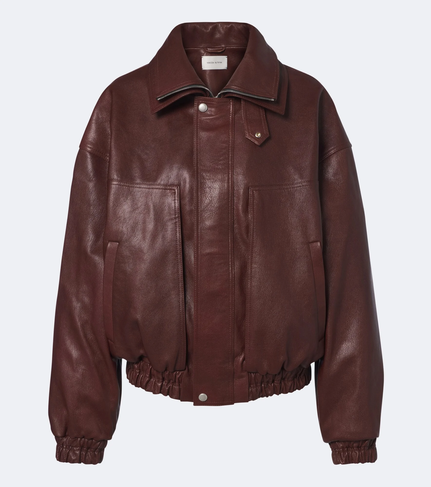 Leather blouson jacket - 1