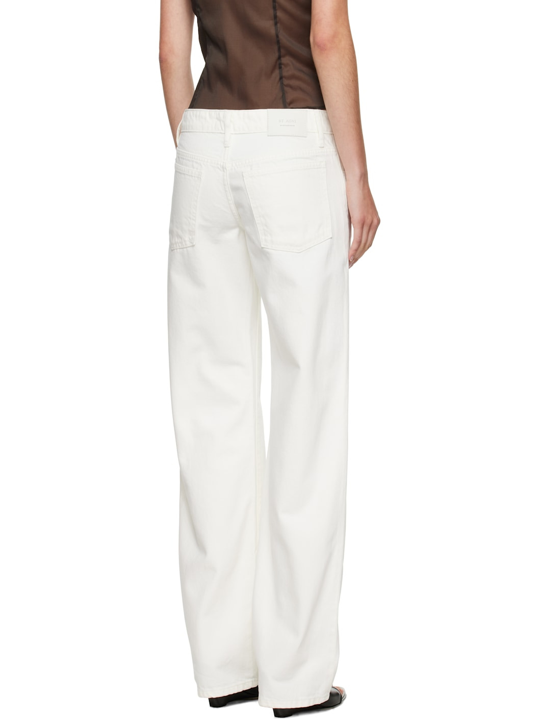 White Outland Denim Edition 90s Low Rise Jeans - 3
