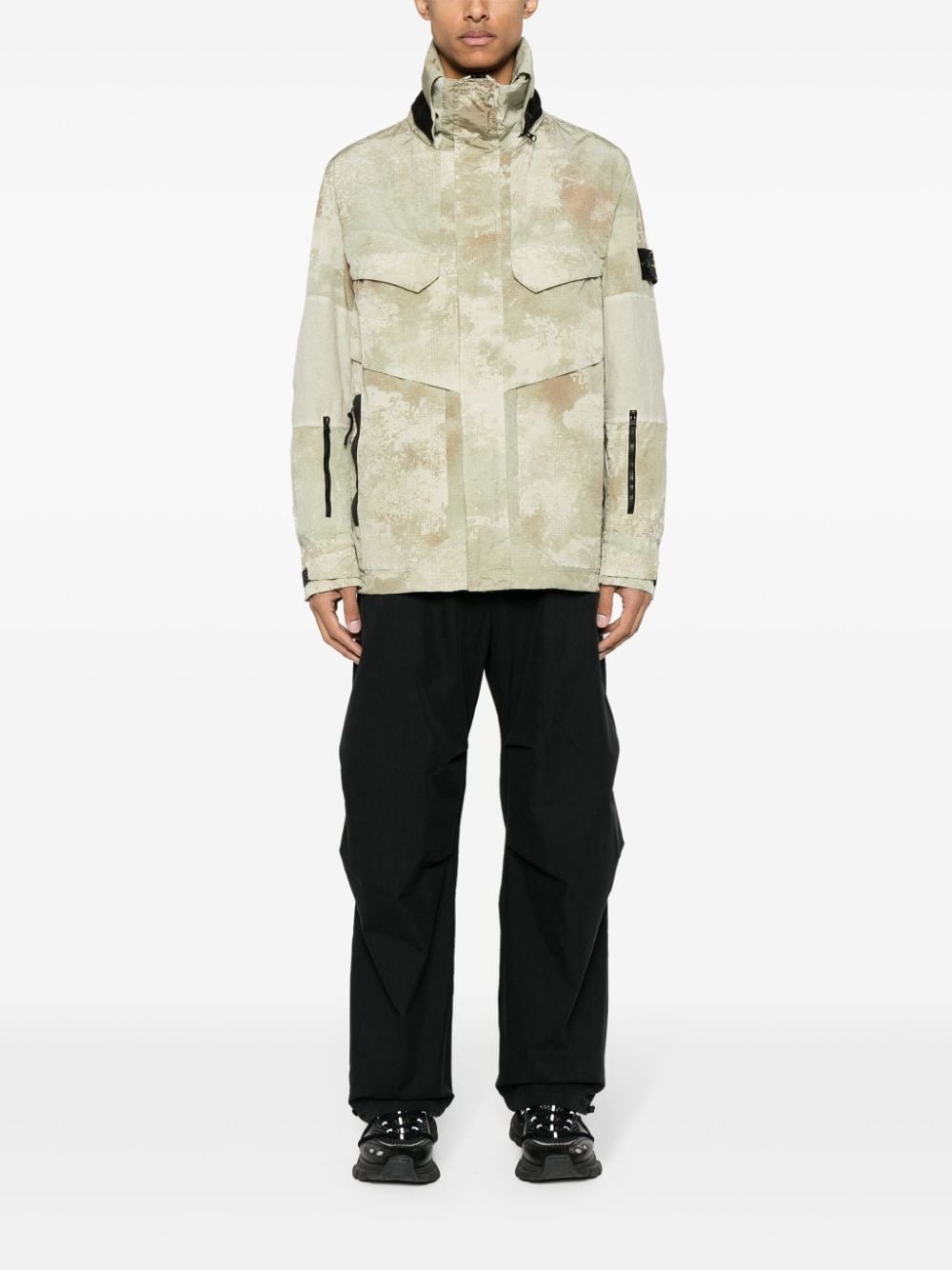 Compass-badge hooded jacket - 2