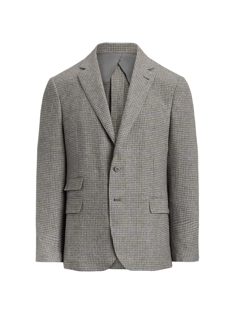 Men's Kent Hand-Tailored Houndstooth Jacket - Light Grey Multi Blue 1