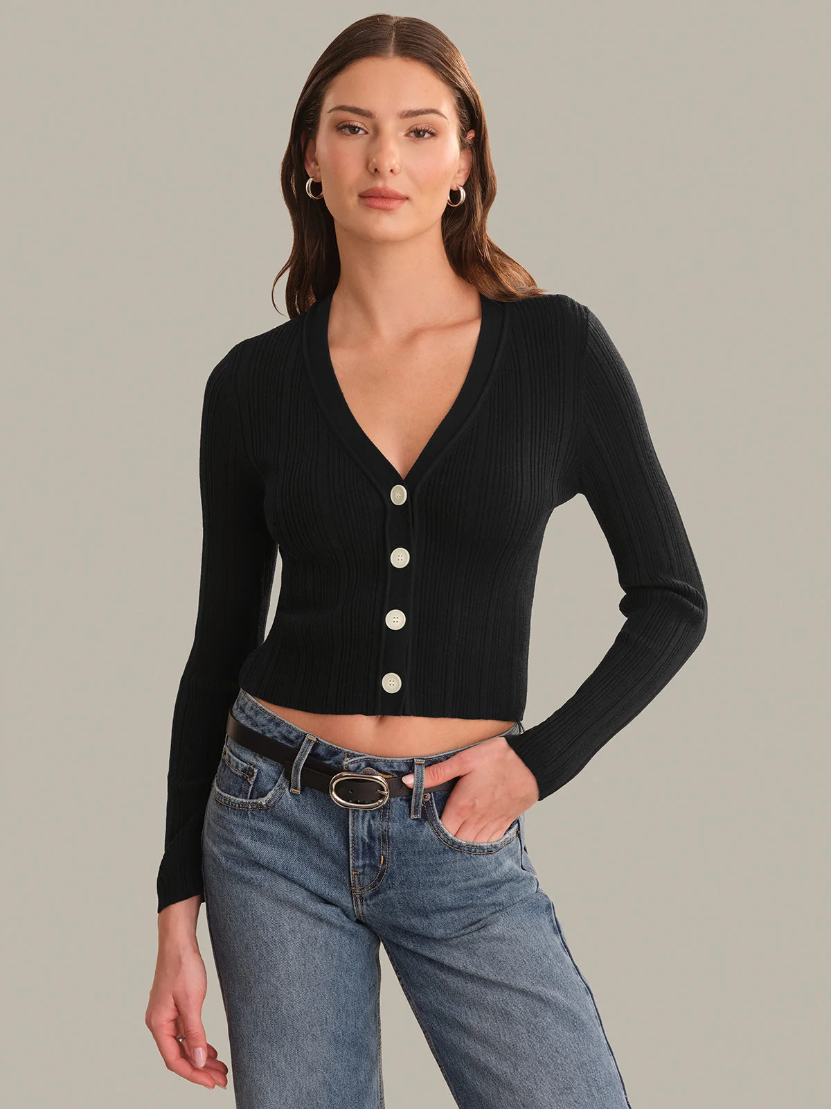 Tatiana Variegated Rib Cardigan - 1
