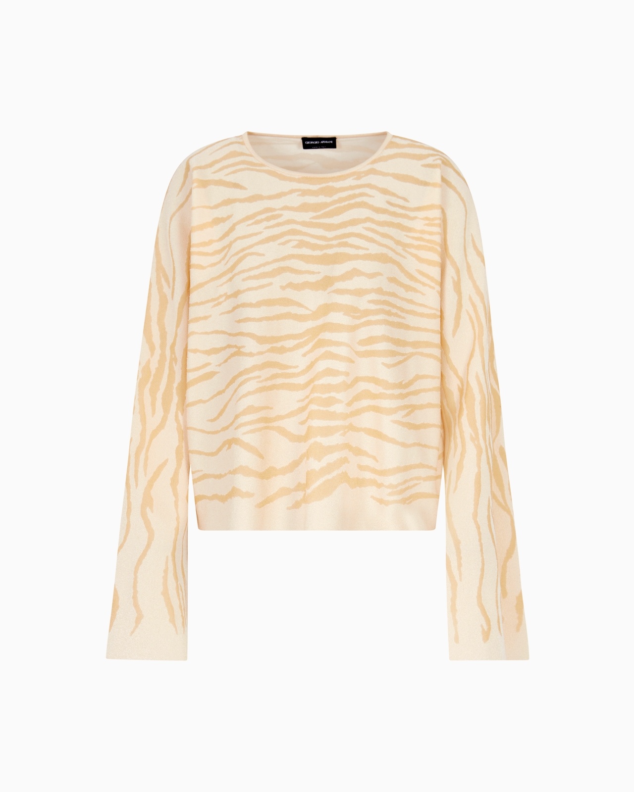 VISCOSE JACQUARD BLEND CREW-NECK JUMPER - 1