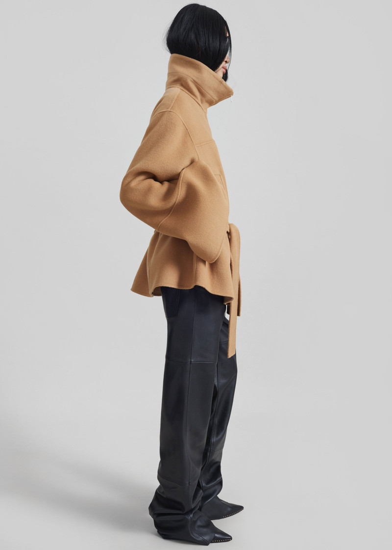 Imphal Belted Wool Jacket - Camel 9
