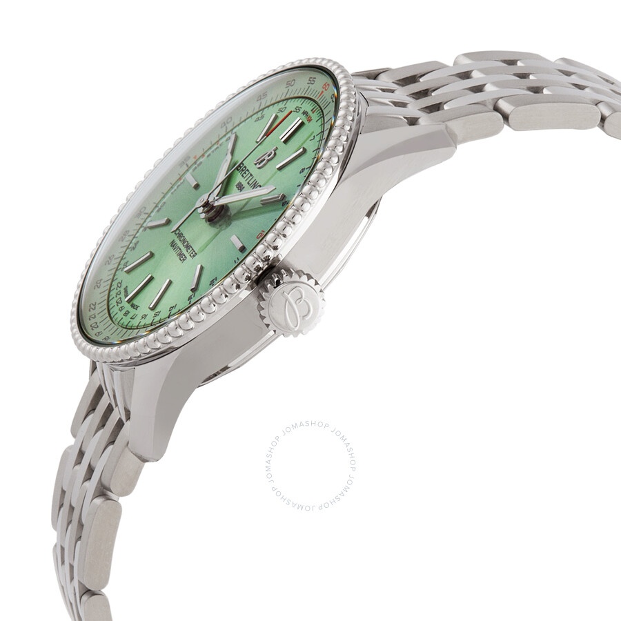 Breitling Navitimer Automatic Green Dial Ladies Watch A17327361L1A1 - 2