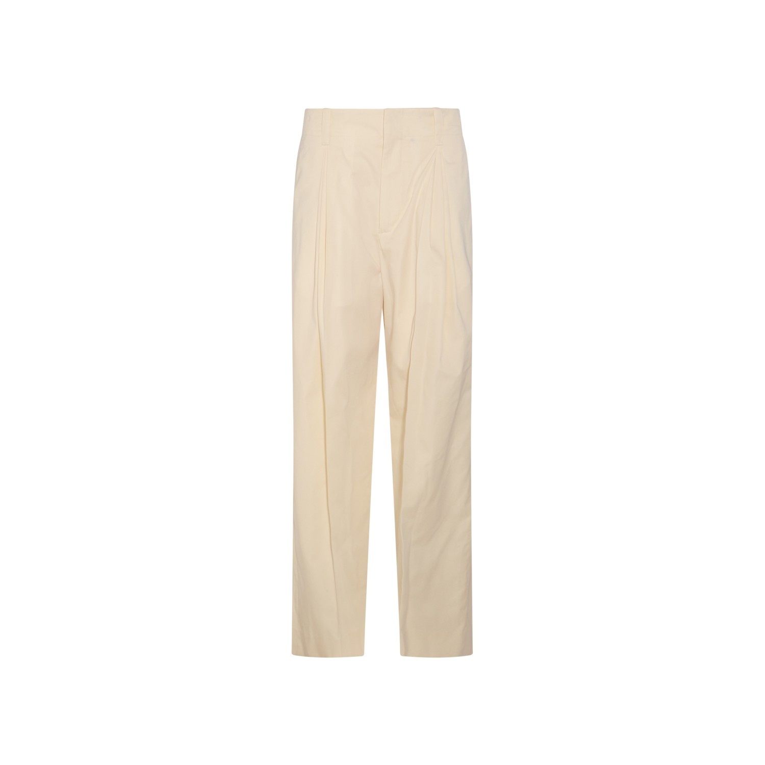 LIGHT BEIGE COTTON PANTS - 1