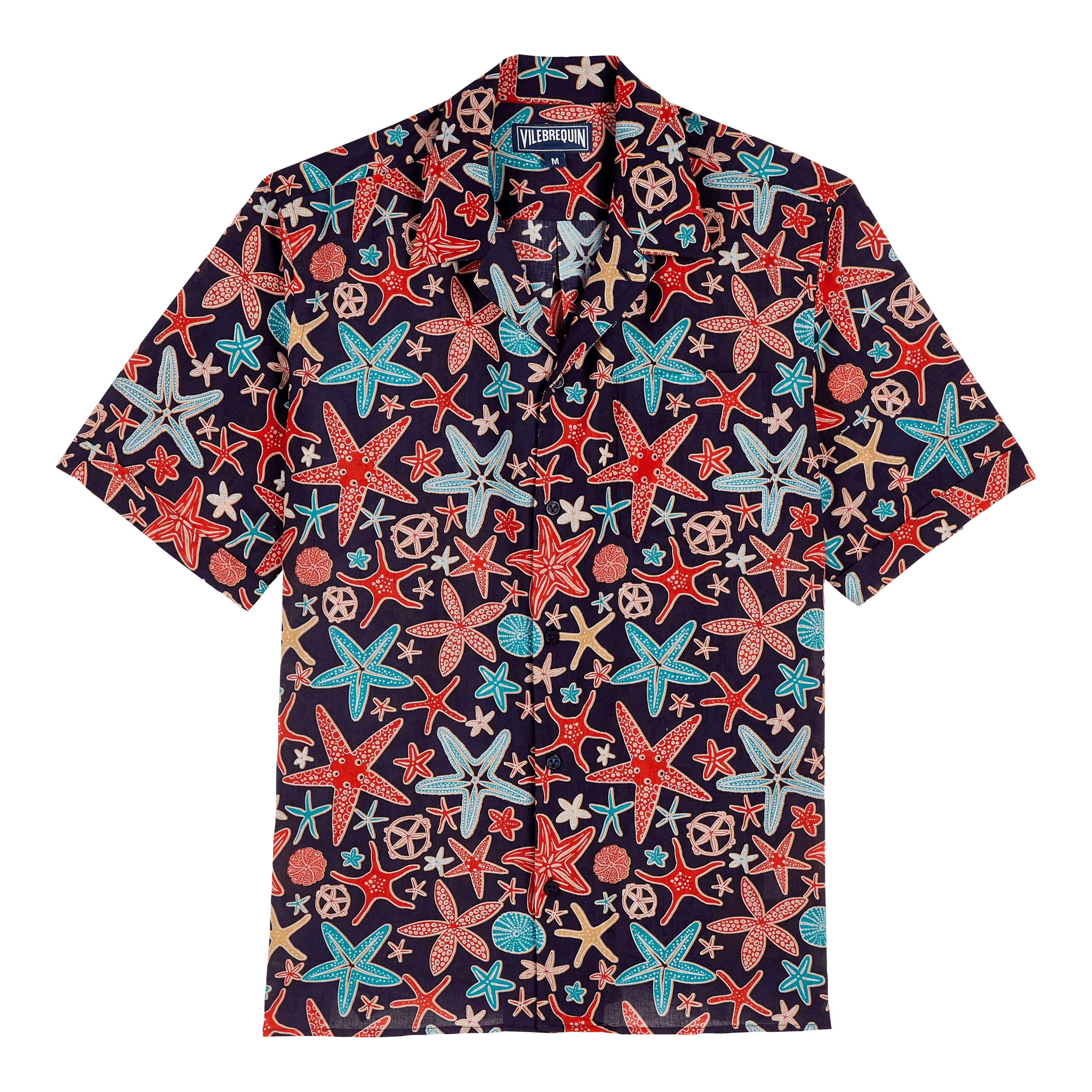 Men Linen Bowling Shirt Holistarfish - 1