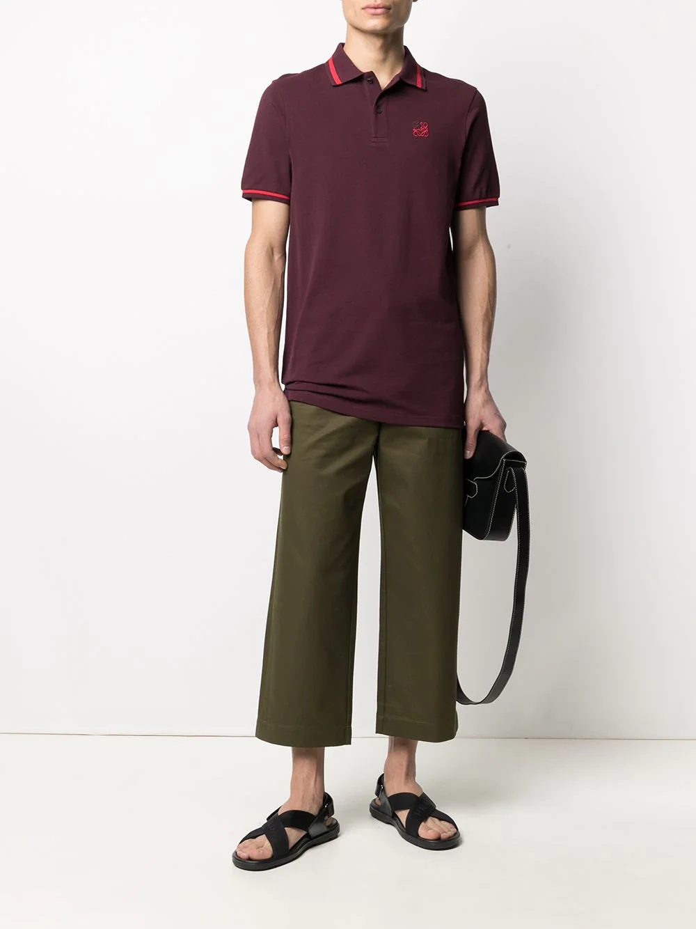 cropped straight-leg trousers - 2