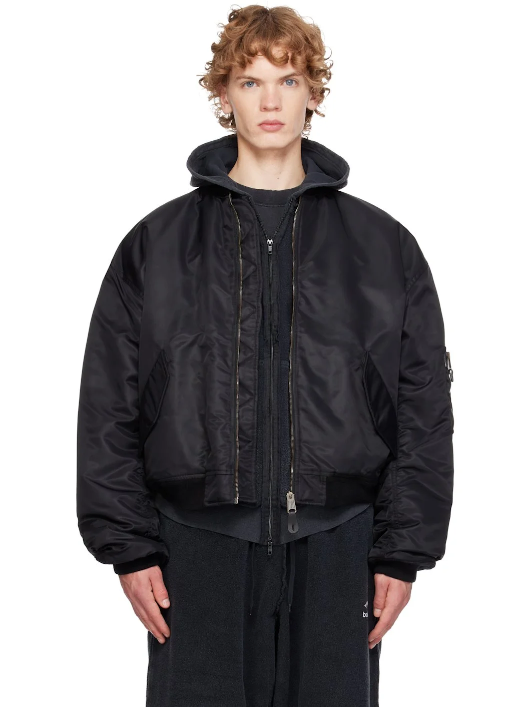 Black Standard Bomber Jacket - 1