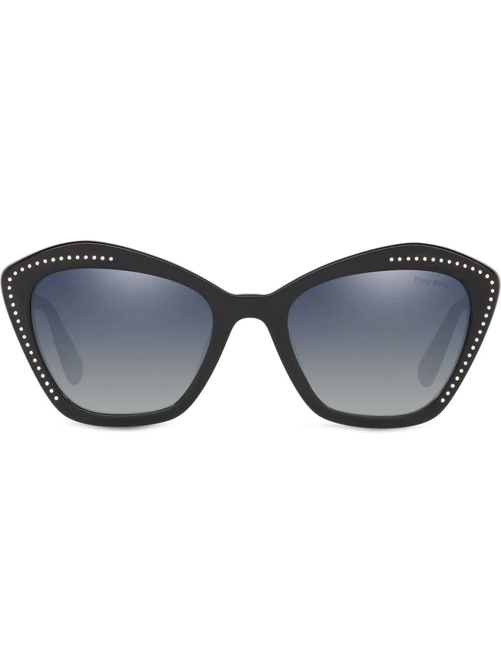 rhinestone logo sunglasses - 1