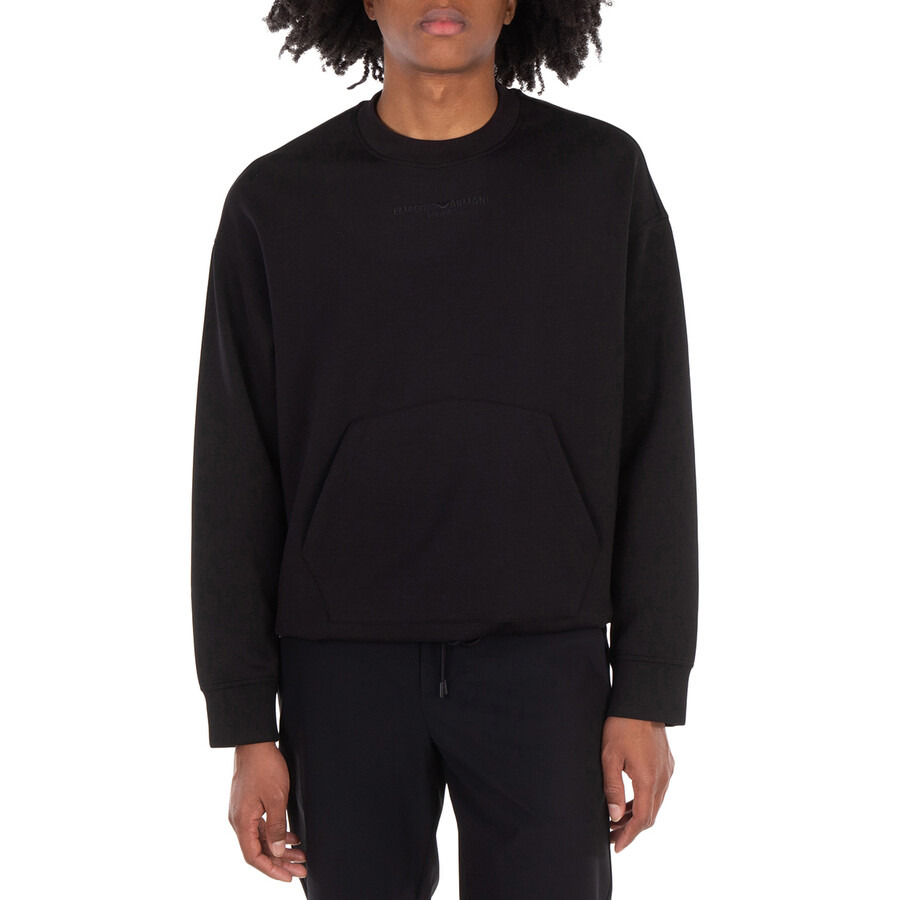 Emporio Armani Logo-Embroidered Crew Neck Sweatshirt - 3