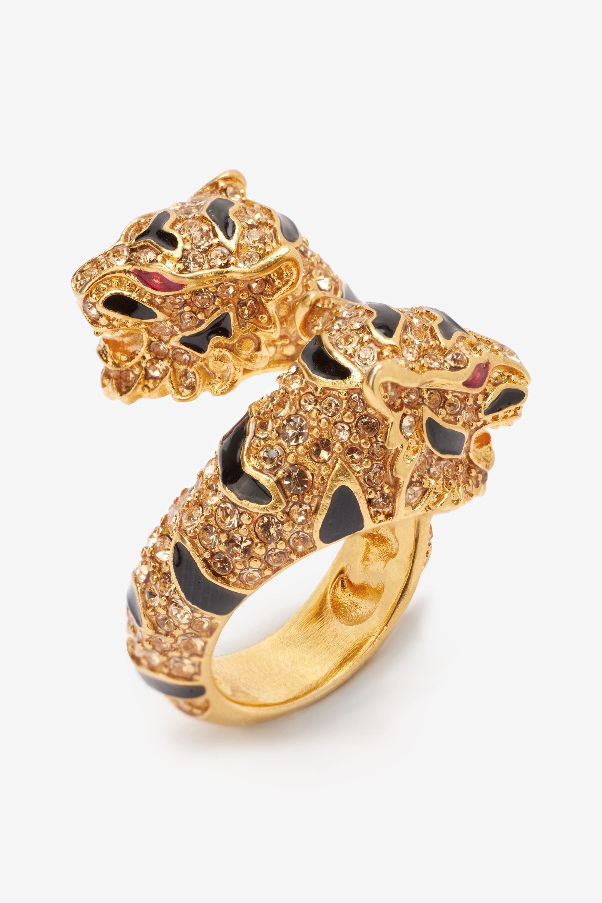 Ring with bejeweled tigers - 3