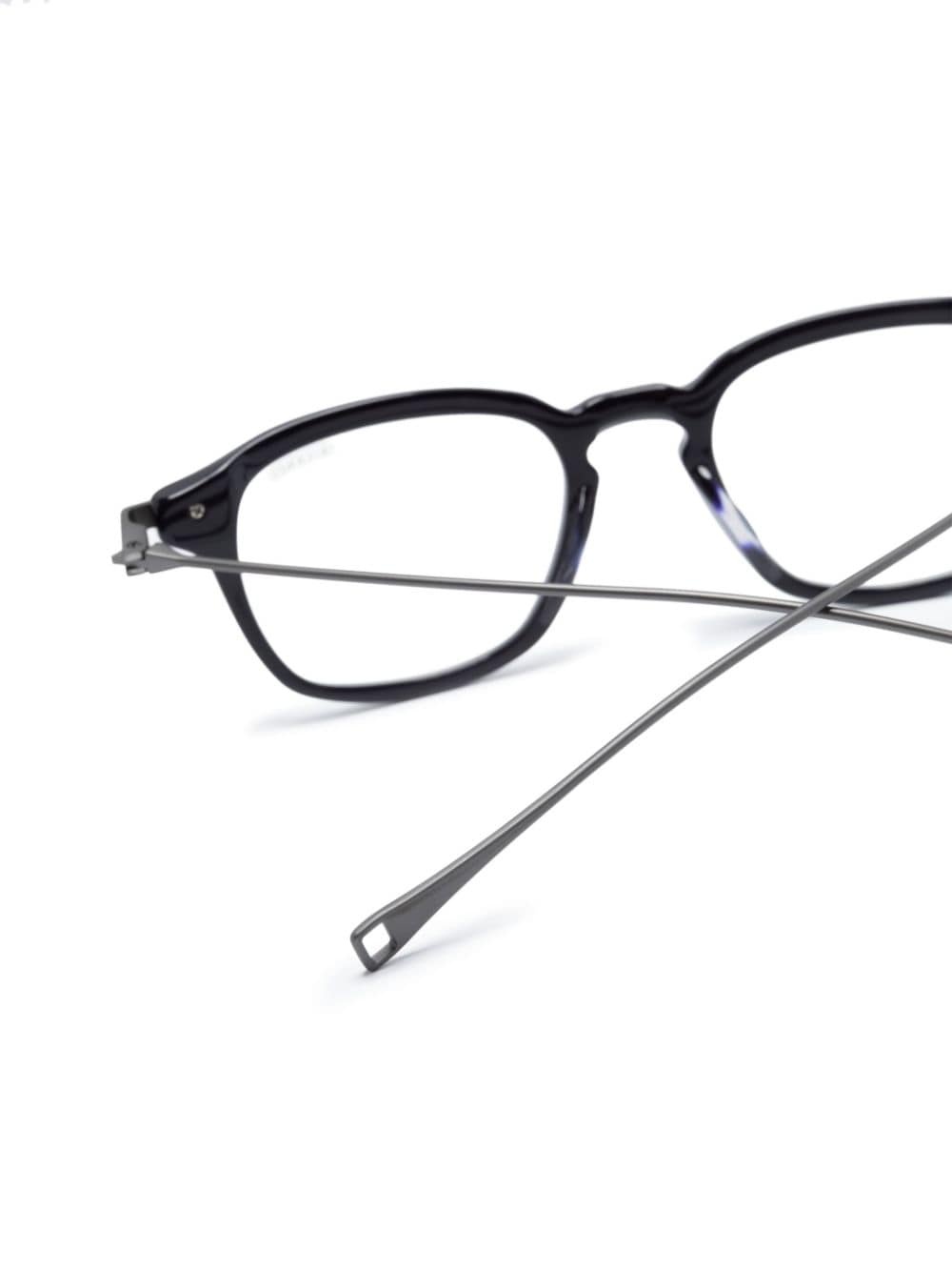 square-frame logo-print glasses - 3